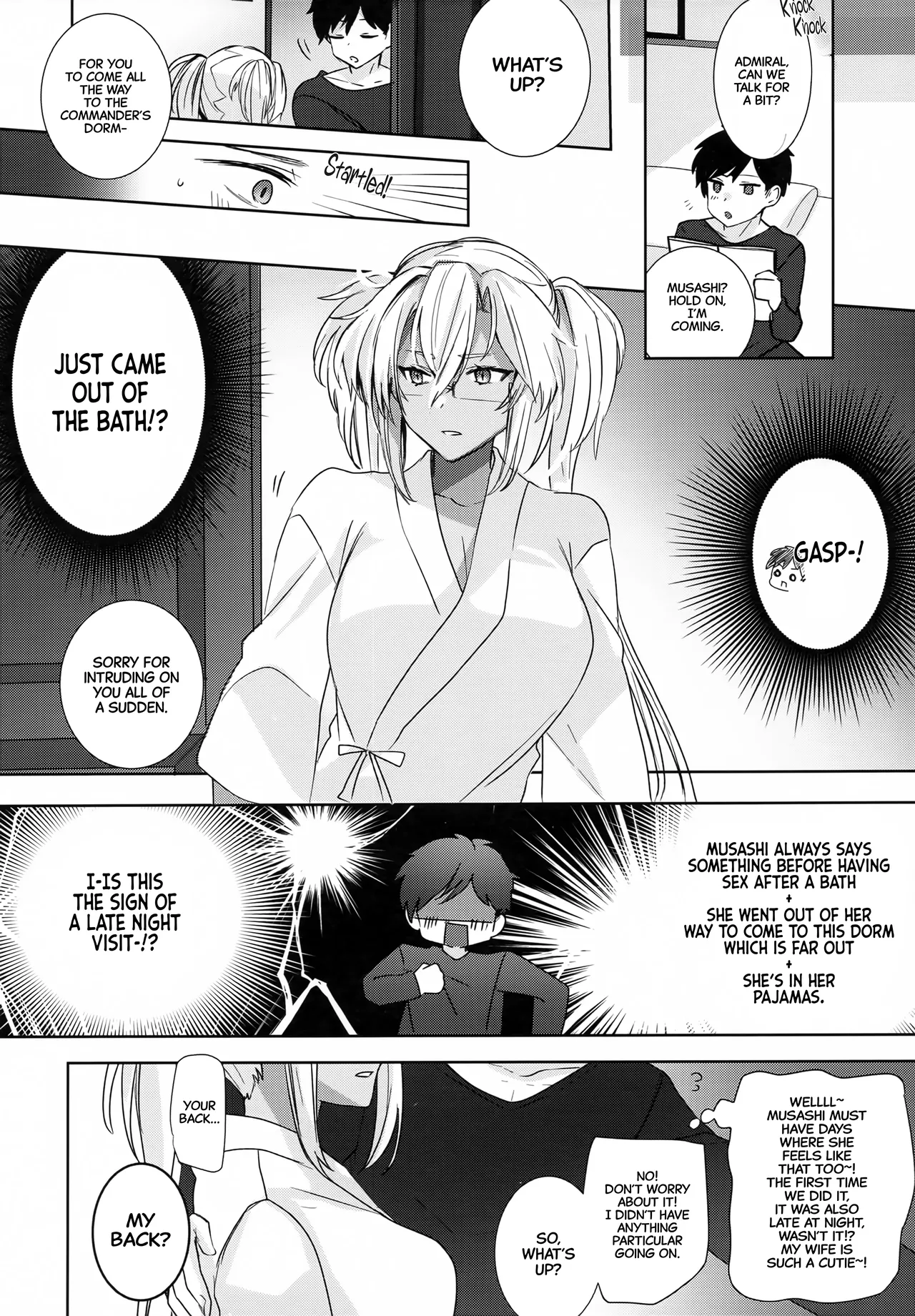 (Gunreibu Shuho Goudou Enshuu Reiwa Sannen Touki) [Marosaan (Yunamaro)] Musashi-san no Yoru Jijou Hisho-kan no Sajikagen-hen | Musashi's Nightly Affairs: The Secretary Ship's Determination -(Kantai Collection -KanColle-) [English] [CarlJPTL] 이미지 번호 11