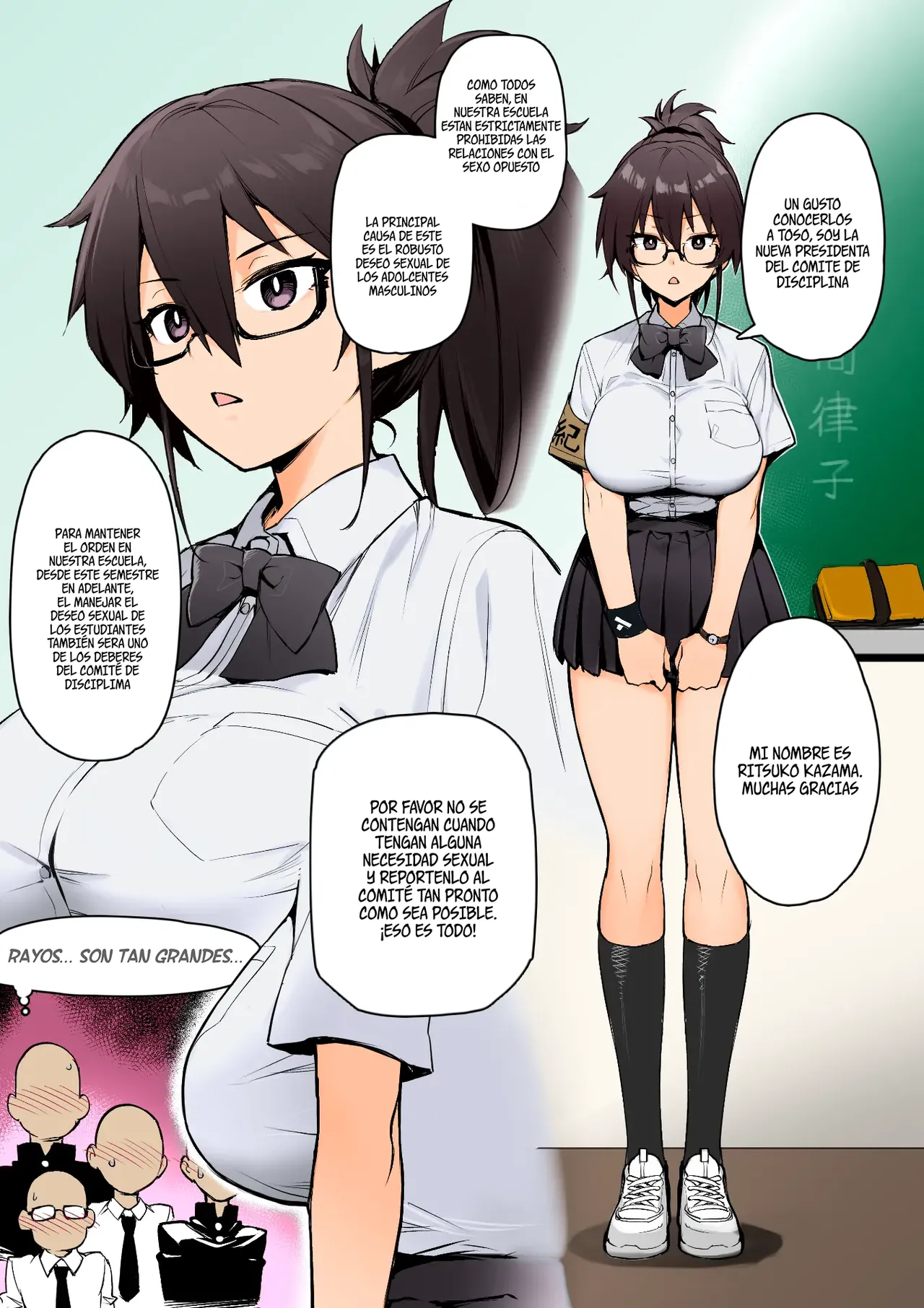 Atarashii Fuuki Iinchou wa Mune ga Ookii to Iu Uwasa ga Aru a color y sin censura numero di immagine  5