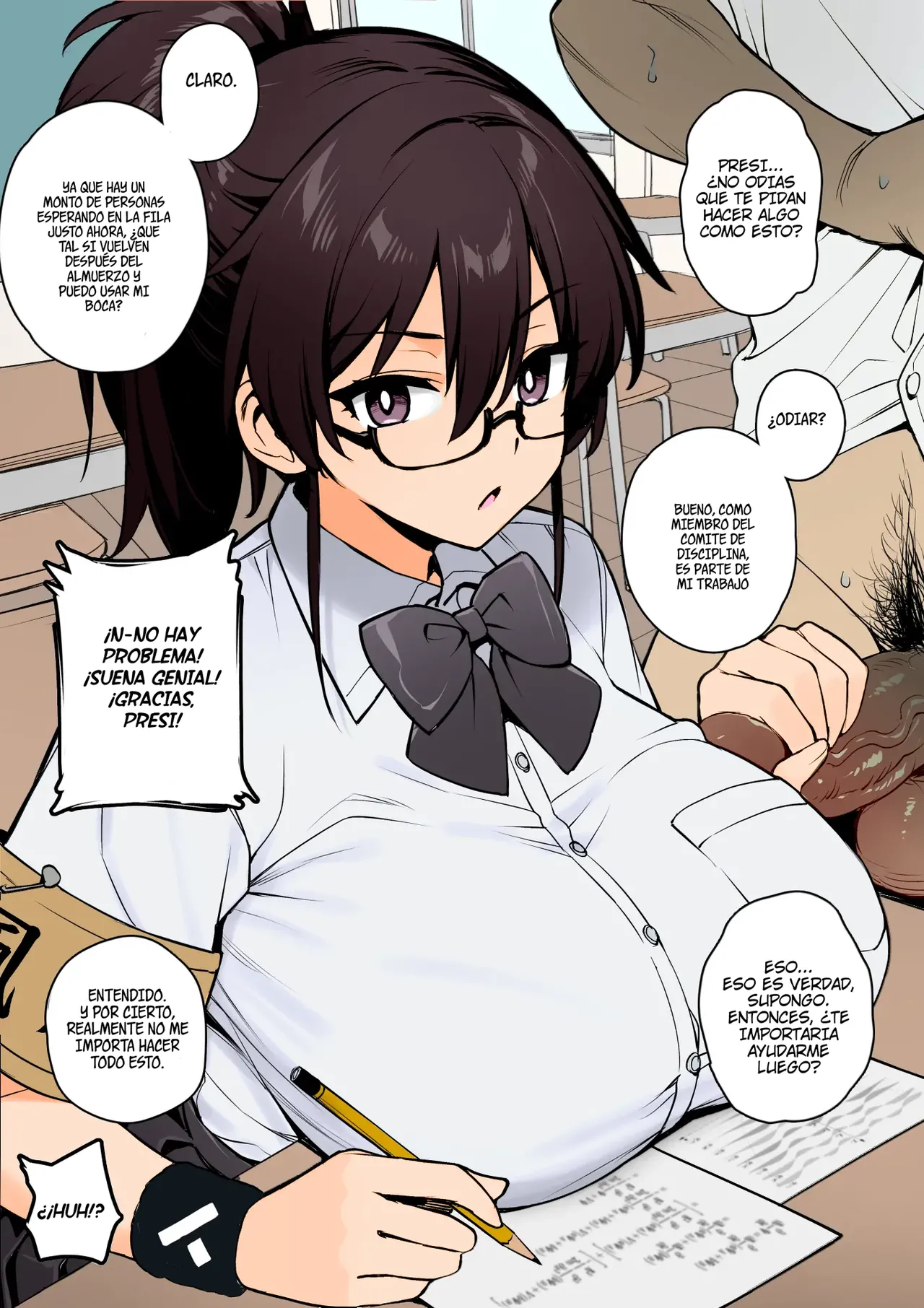 Atarashii Fuuki Iinchou wa Mune ga Ookii to Iu Uwasa ga Aru a color y sin censura numero di immagine  6