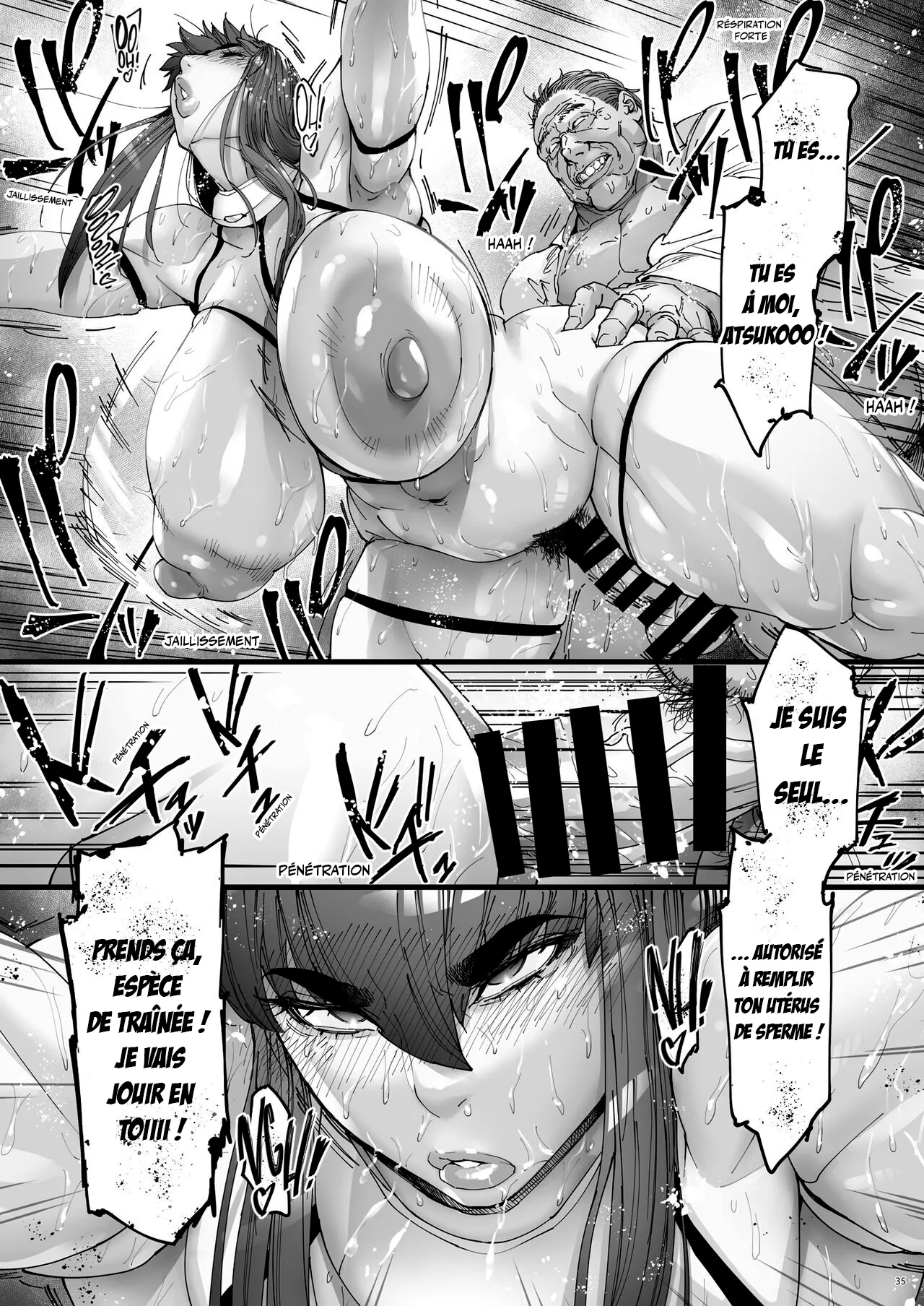 [Kocho Kocho Koukou (Bonten)] Nyuujoku no Ori ~Hitozuma Sousakan Atsuko~ Ni | Piégée et souillée Agent Atsuko, la détective mariée 2 [French] [Minous Secrets] [Digital] Bildnummer 36