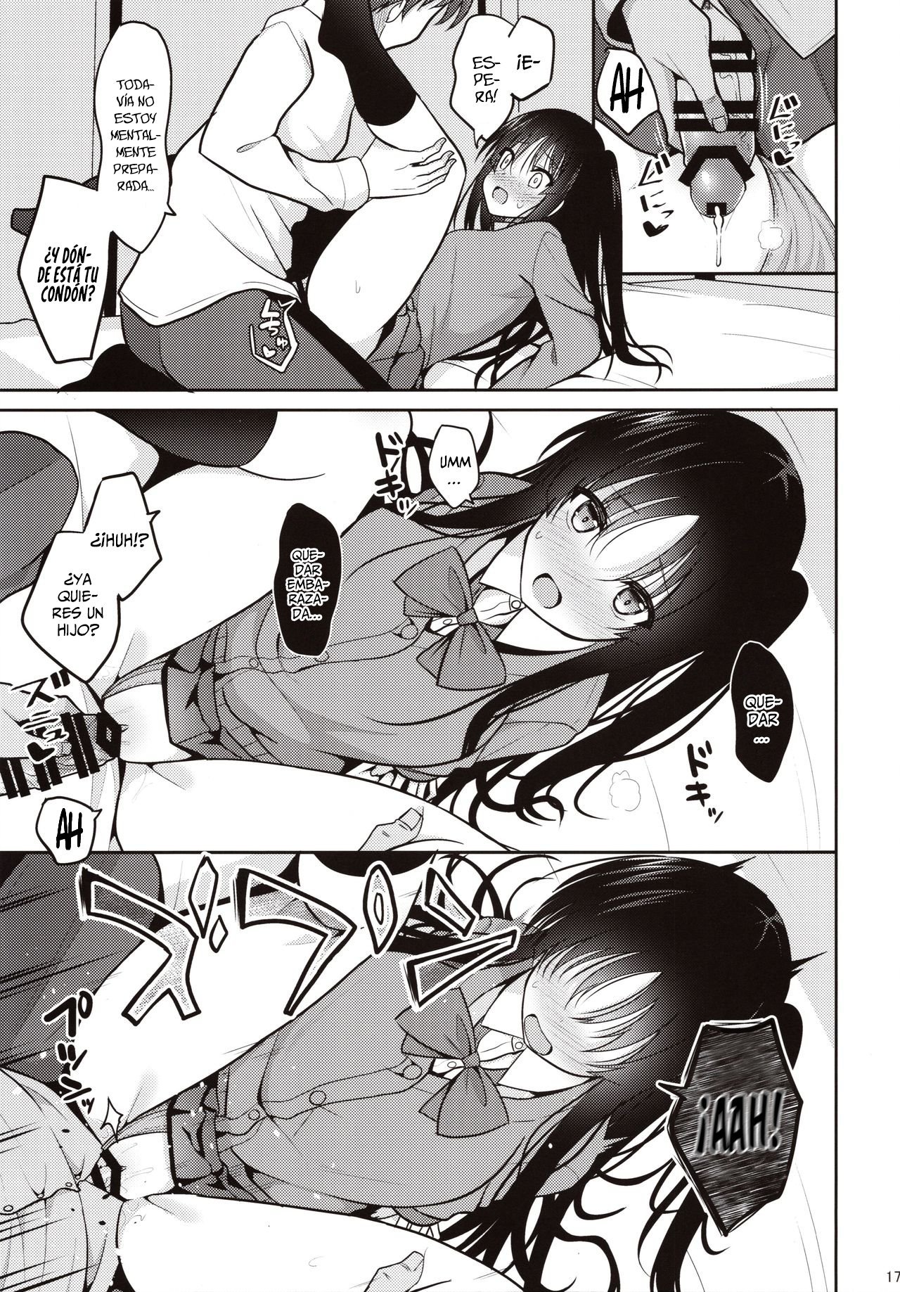 (C97) [Nekonokone (Takeyuu)] Kare ni Saimin o Kaketara Ninshin Saserareta [Spanish] image number 16