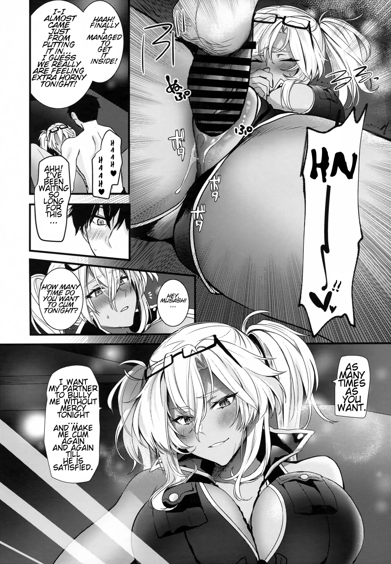 (C99) [Marosaan (Yunamaro)] Musashi-san no Yoru Jijou Yoi no Umi to Himegoto-hen | Musashi-san's Night Time Proclivities: The Secret of The Twilight Sea (Kantai Collection -KanColle-)[English] [CT Scans] Bildnummer 37