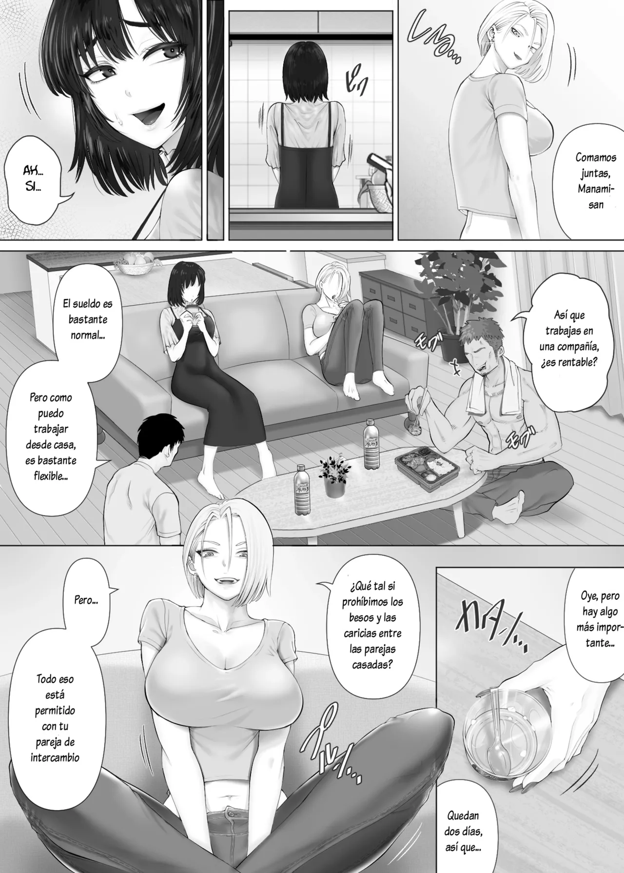 [Mitsumitsu Niku (Hikitogu)] LeveChi na Swapping 3 ~Honrosareru Fuufu Hen (Spanish] [Lovely Diablesse Scan] 图片编号 21