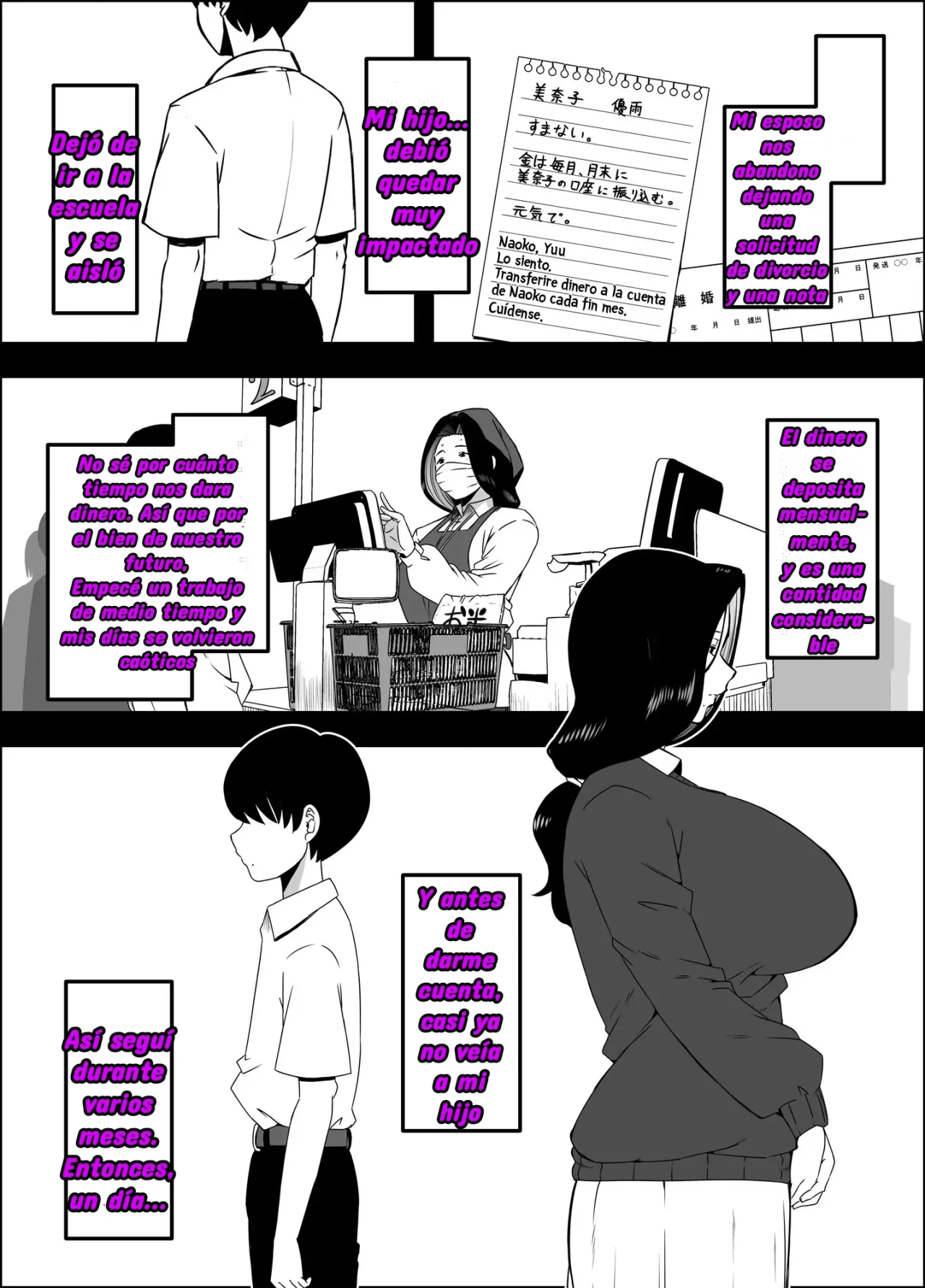 [Senaka] Musuko no Okagede, SEX ga Daisuki ni Naremashita 1｜Gracias a mi Hijo he Aprendido a Amar el Sexo Capítulo 1 [Spanish] [Wolfban] Bildnummer 4