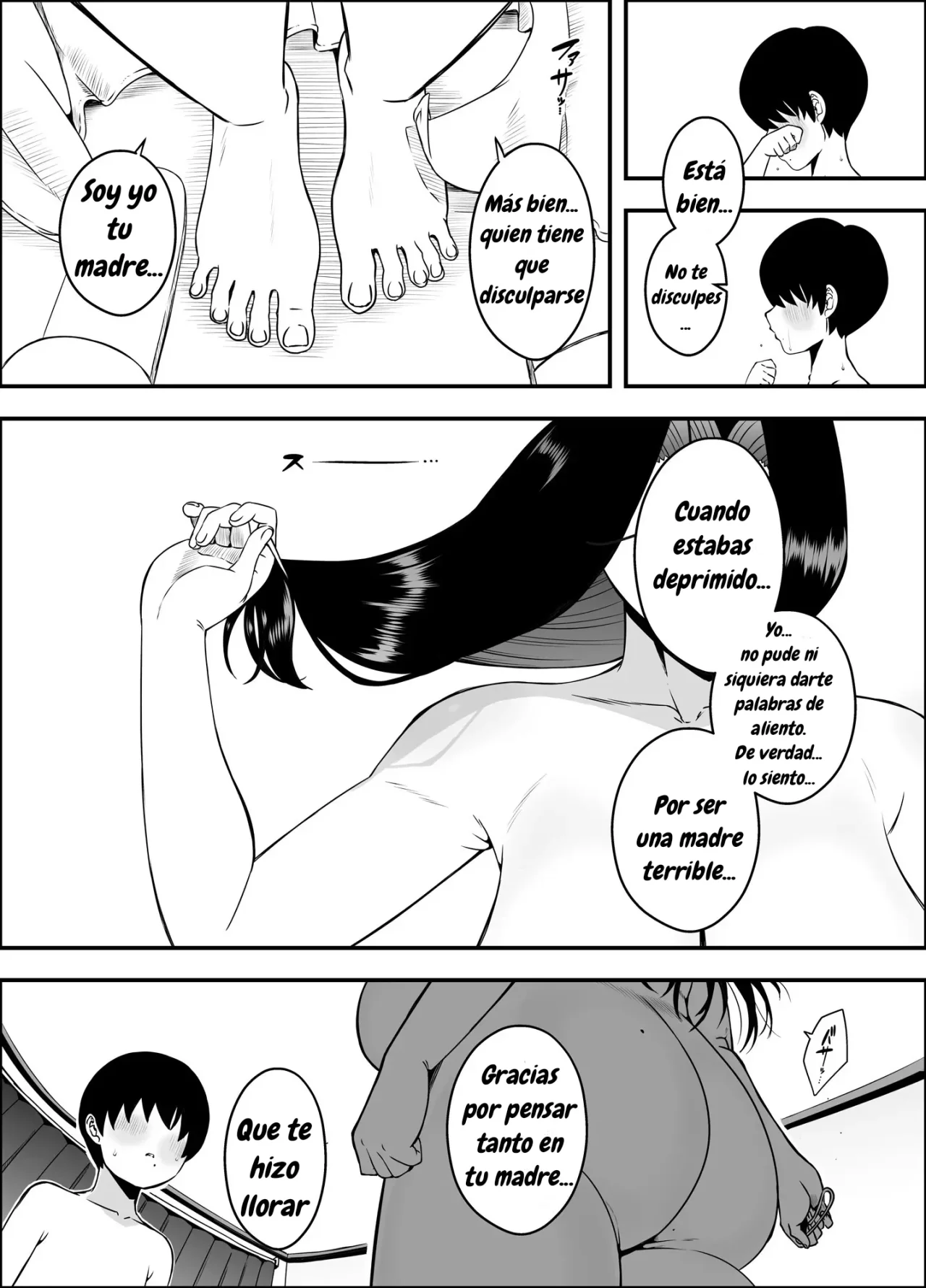 [Senaka] Musuko no Okagede, SEX ga Daisuki ni Naremashita 1｜Gracias a mi Hijo he Aprendido a Amar el Sexo Capítulo 1 [Spanish] [Wolfban] Bildnummer 12