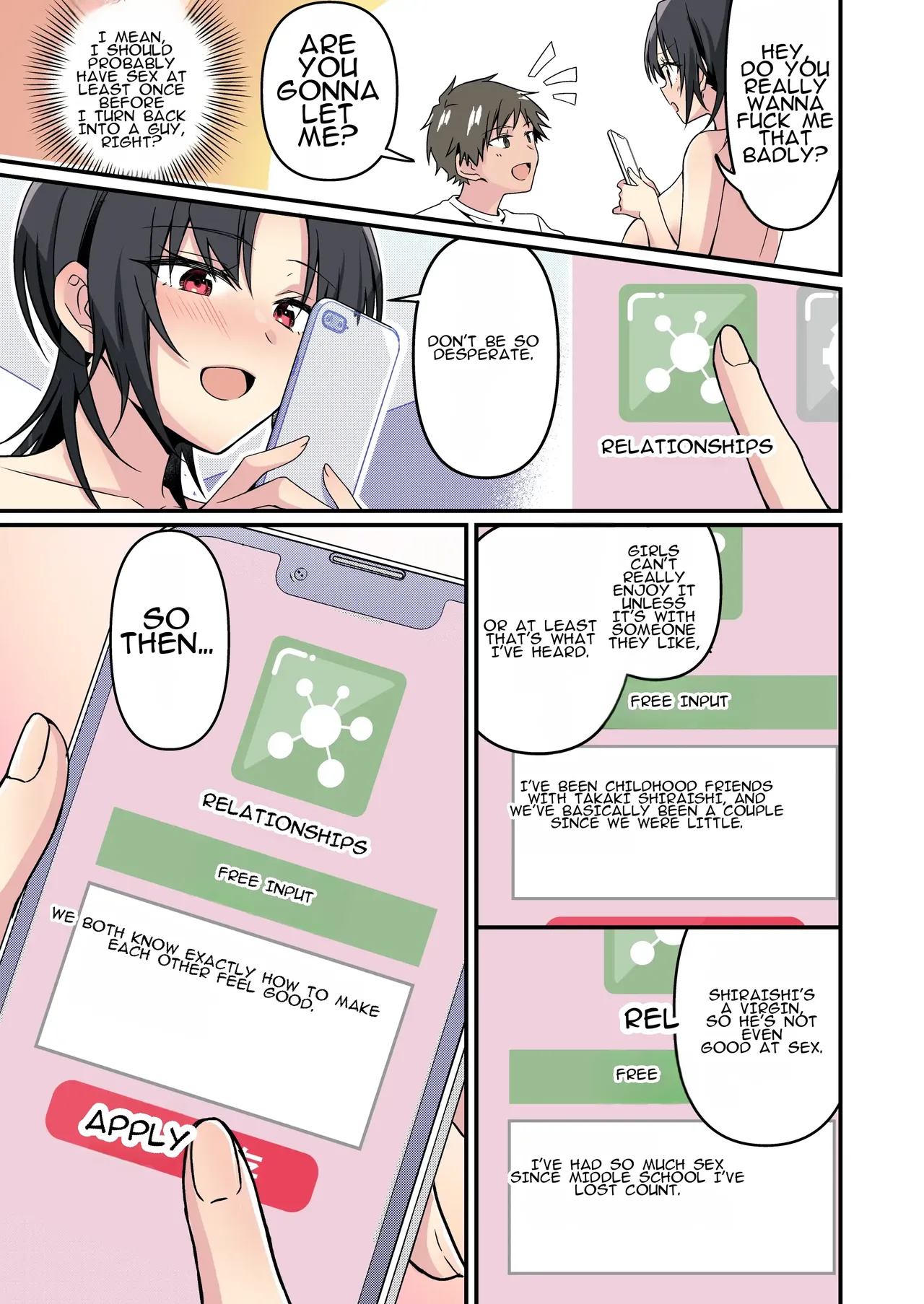 [TSF no F (NOMU)] Jinsei Kaihen Appli de Barairo no Hibi? ~Jibun o Ukkari Dosukebe Bishoujo ni~ | Rosy Days with a Life-Altering App? ~Accidentally Turning Myself (♂) into a Super Lewd Beauty (♀)~ image number 27