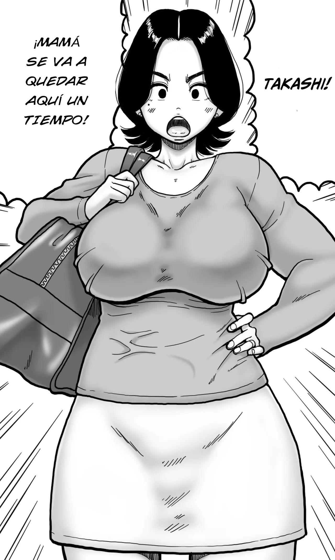 A drunk son mistook his own mother's huge breasts for a brothel and ended up groping them. 이미지 번호 3