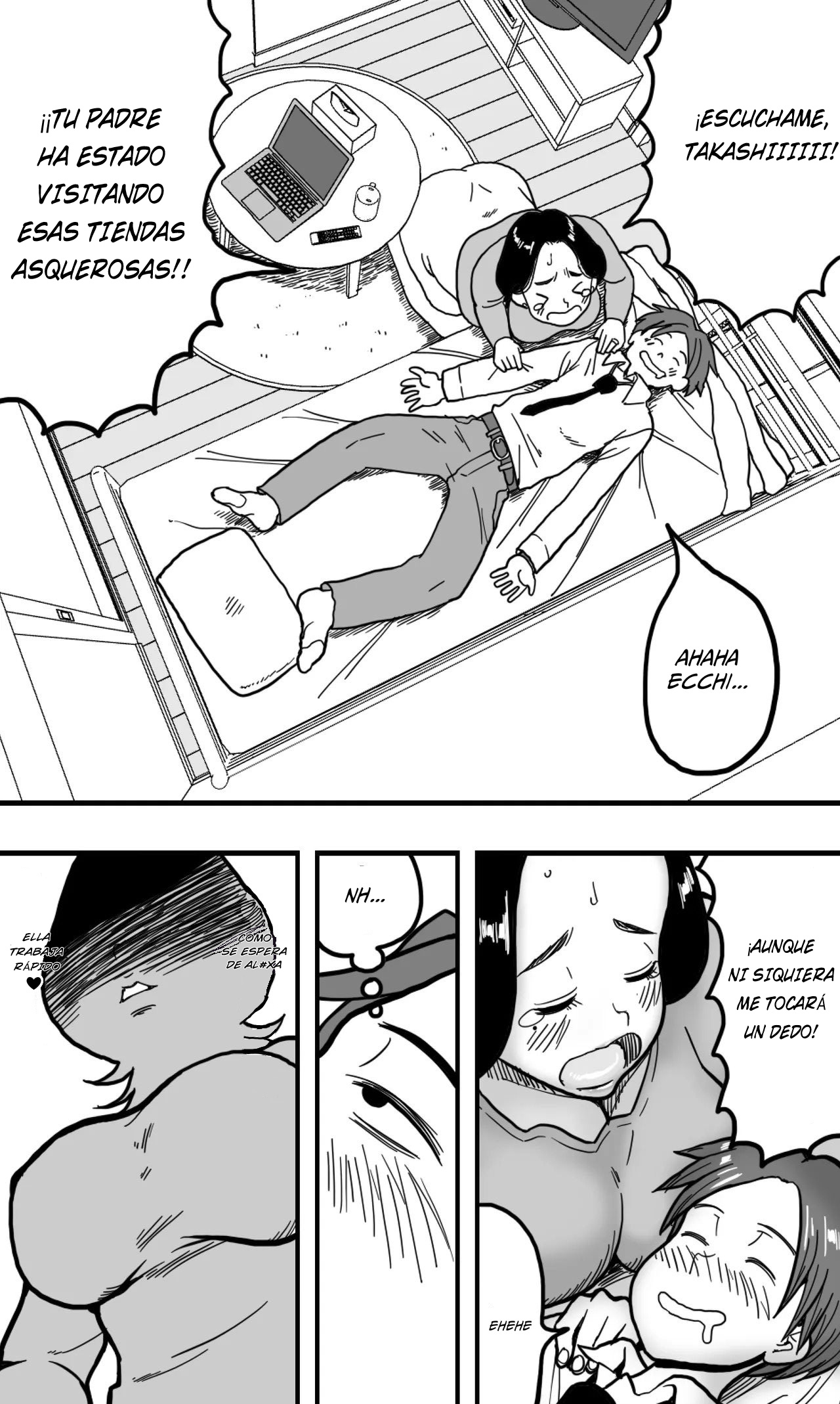 A drunk son mistook his own mother's huge breasts for a brothel and ended up groping them. 이미지 번호 5