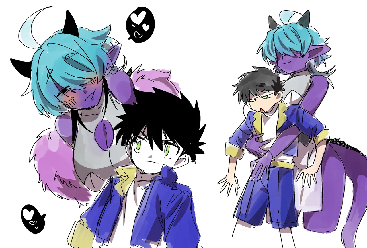 [Oisuke no Tsukue (Oisuke)] 相棒のチビモンスターが目隠れ爆乳お姉さんに進化！ふたなりになったボーイッシュ娘ムラムラが終わるまでハメ続ける‼ Bildnummer 34