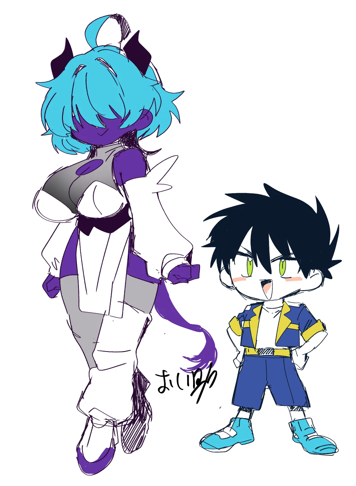 [Oisuke no Tsukue (Oisuke)] 相棒のチビモンスターが目隠れ爆乳お姉さんに進化！ふたなりになったボーイッシュ娘ムラムラが終わるまでハメ続ける‼ Bildnummer 36