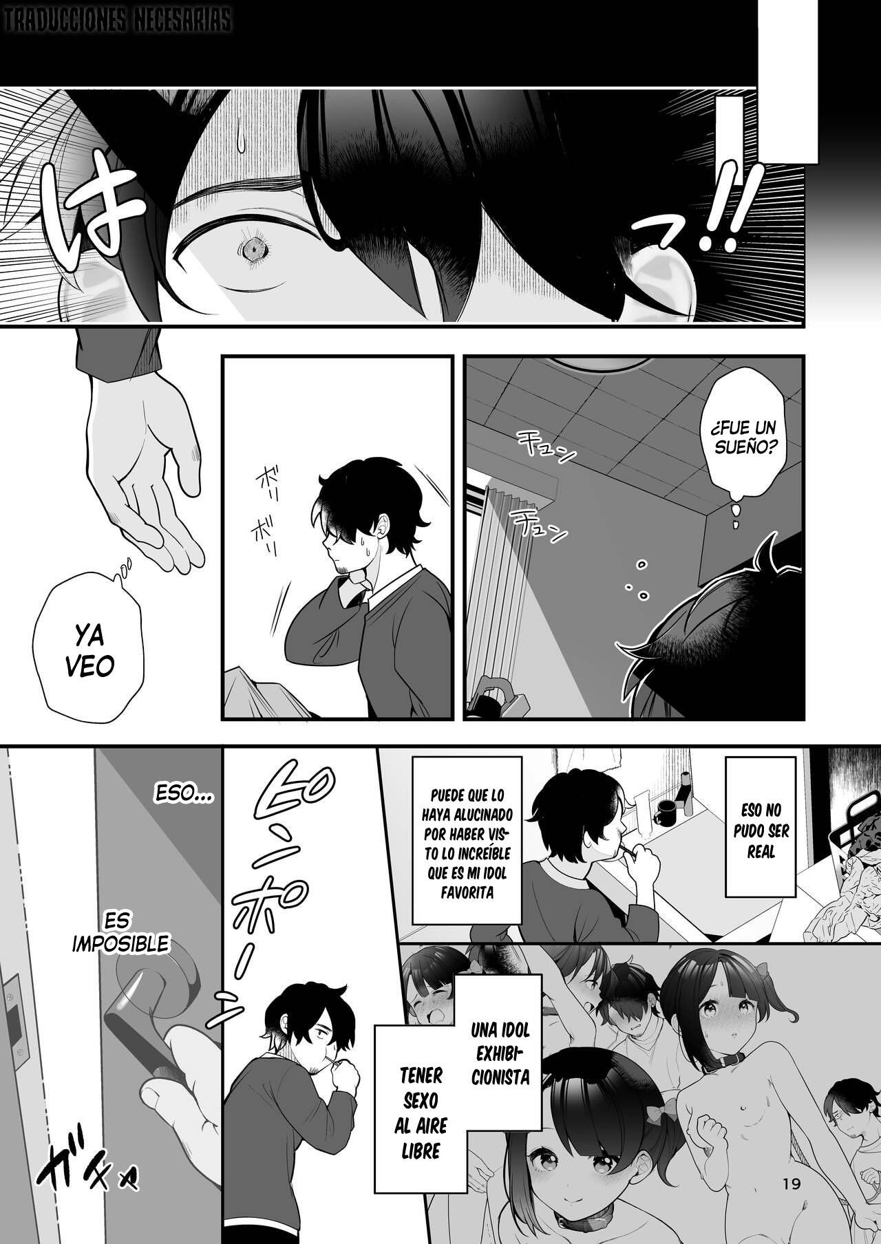 [Agenasu (Kari) (Nagase Tooru)] Oshi no Idol ga Roshutsukyou datta Ken. | Mi idol favorita terminó siendo una exhibicionista [Spanish] [Traducciones Necesarias] [Digital] image number 20