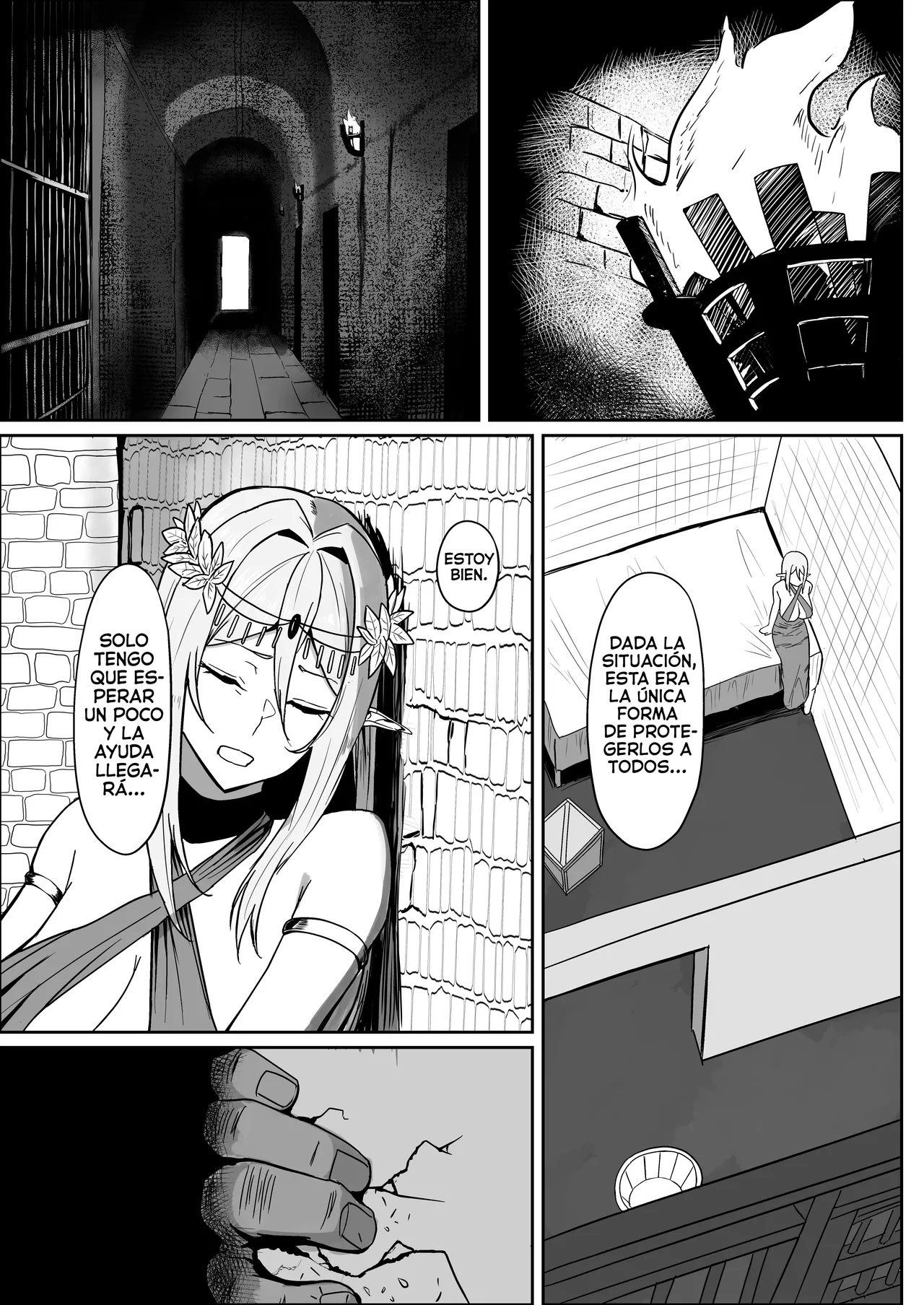 [Mainichi Angel] Torawareta Elf Touzen Seidorei no Kei | La Elfa Cautiva: Naturalmente condenada a ser una esclava sexual [Spanish] [ToniRapsody] imagen número 6