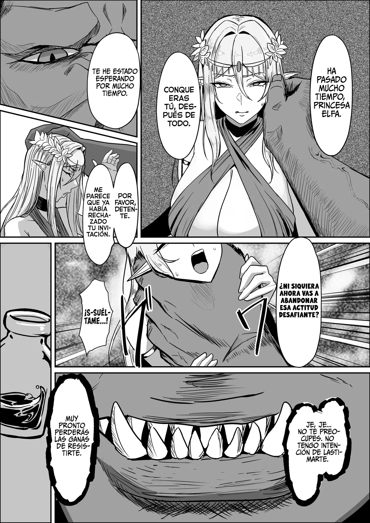 [Mainichi Angel] Torawareta Elf Touzen Seidorei no Kei | La Elfa Cautiva: Naturalmente condenada a ser una esclava sexual [Spanish] [ToniRapsody] imagen número 8