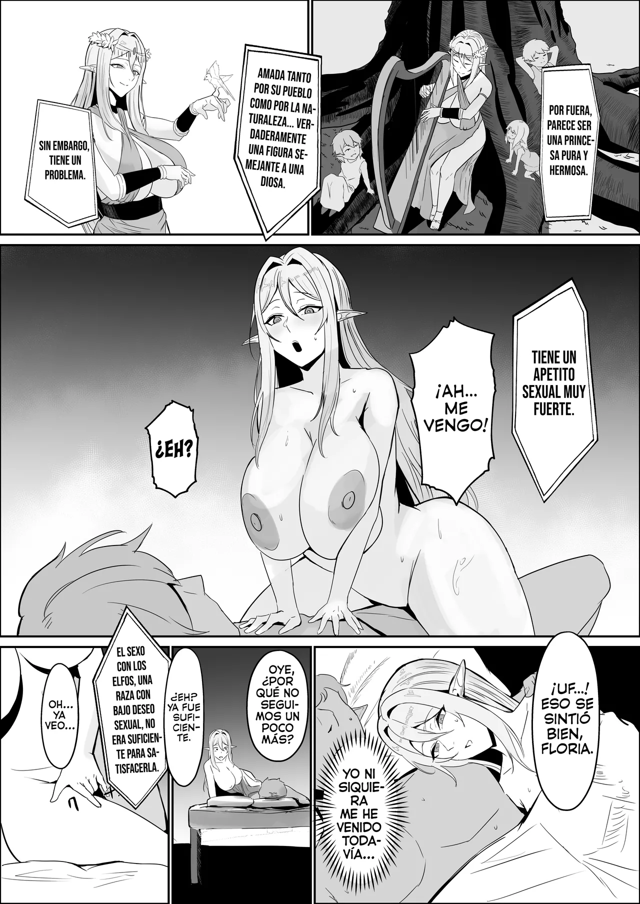 [Mainichi Angel] Torawareta Elf Touzen Seidorei no Kei | La Elfa Cautiva: Naturalmente condenada a ser una esclava sexual [Spanish] [ToniRapsody] imagen número 14