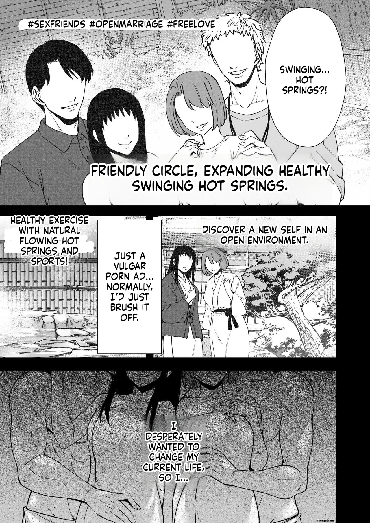 [Himeya (Abe Inori)] Dohamari Suru Hodo Kimochiii! Junpaku Fuufu to Yarichin Couple no Swapping Onsen [MTL] 7eme image