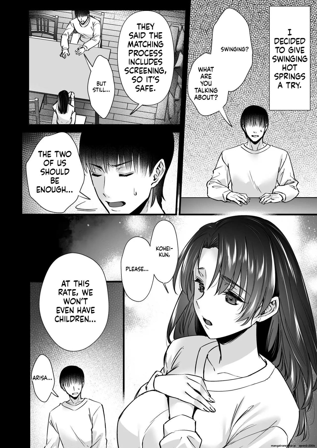 [Himeya (Abe Inori)] Dohamari Suru Hodo Kimochiii! Junpaku Fuufu to Yarichin Couple no Swapping Onsen [MTL] 8eme image