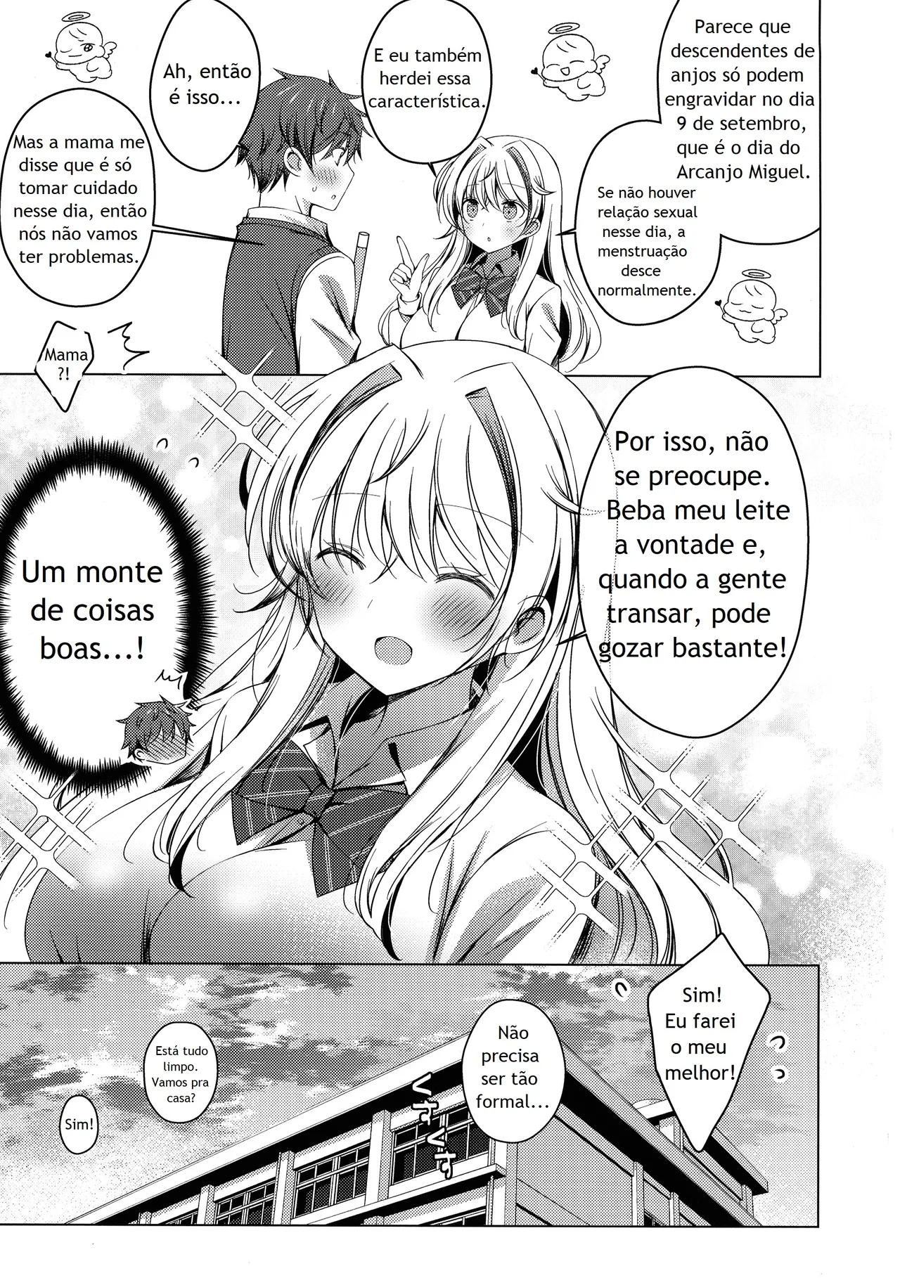 (C104) [Ice Cream (vanilla)] Ore wa Amatsuka-san no Milk Nomi-gakari!? - I was assigned to drink Amatsuka-san's milk!? 2 [Portuguese-BR] 画像番号 38