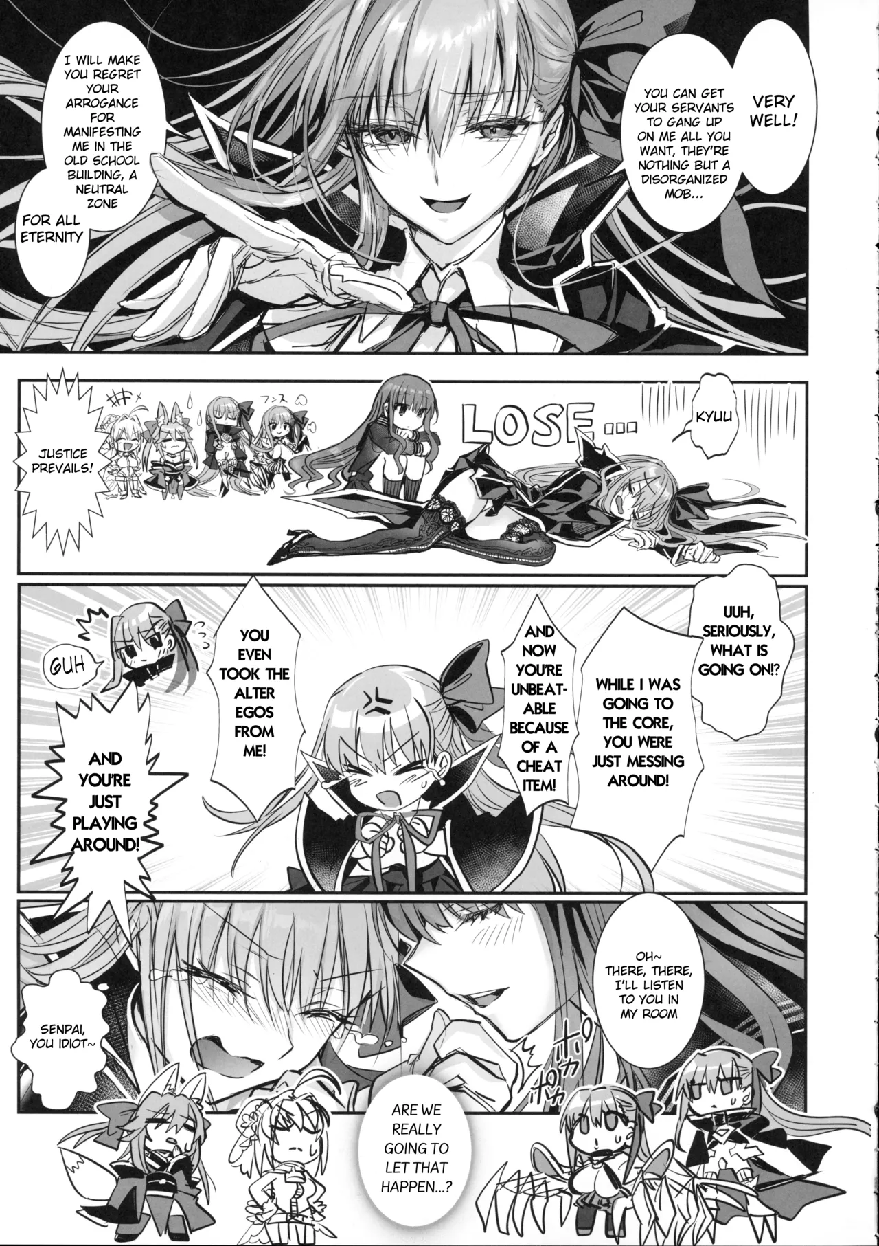 (C107) [3V2Umezakoori70 (Midou Pengin)] Hakuno wa Mujihi na Tsuki no Joou Kanketsu Hen (Fate/Extra) [English] imagen número 18