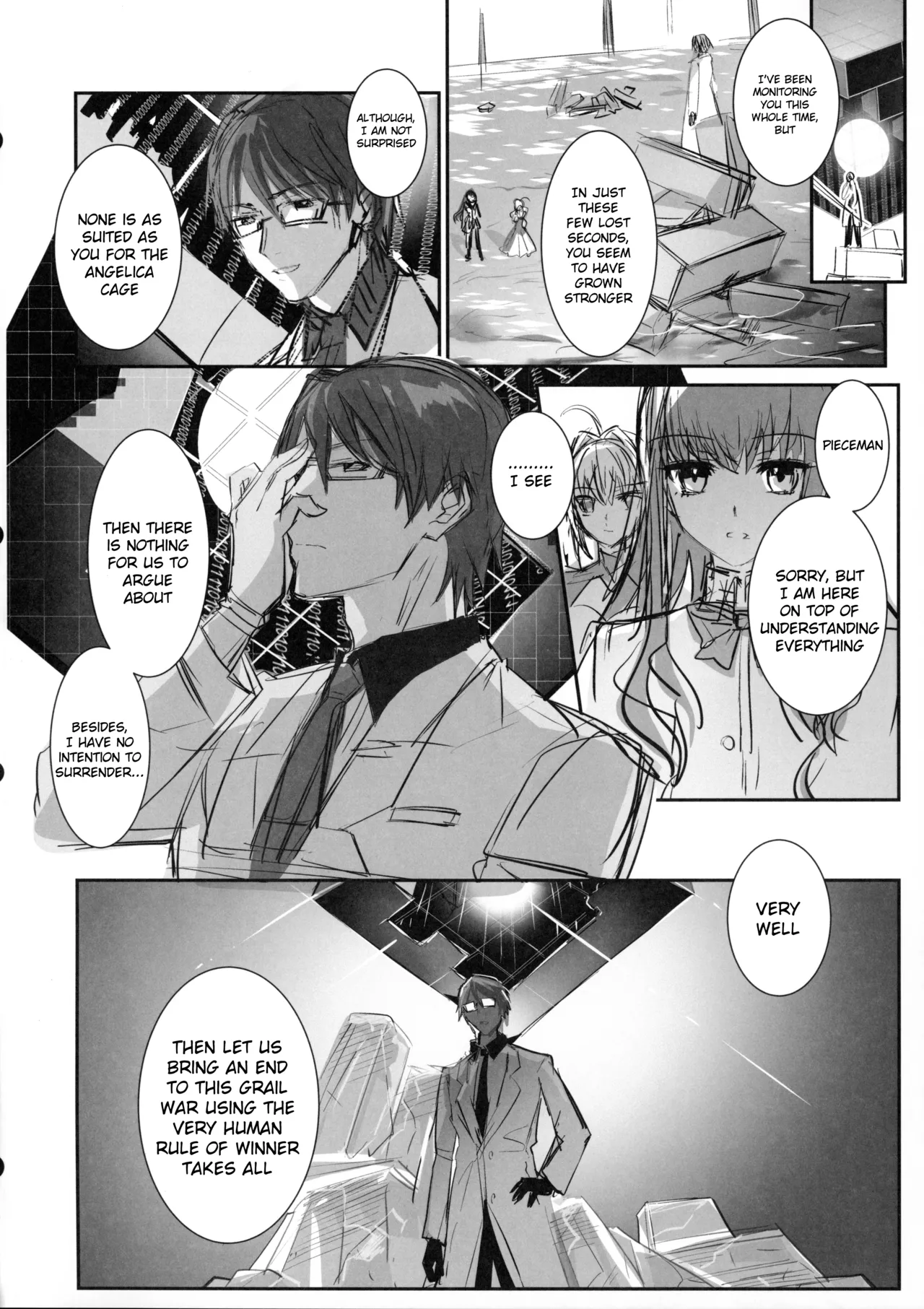 (C107) [3V2Umezakoori70 (Midou Pengin)] Hakuno wa Mujihi na Tsuki no Joou Kanketsu Hen (Fate/Extra) [English] imagen número 41