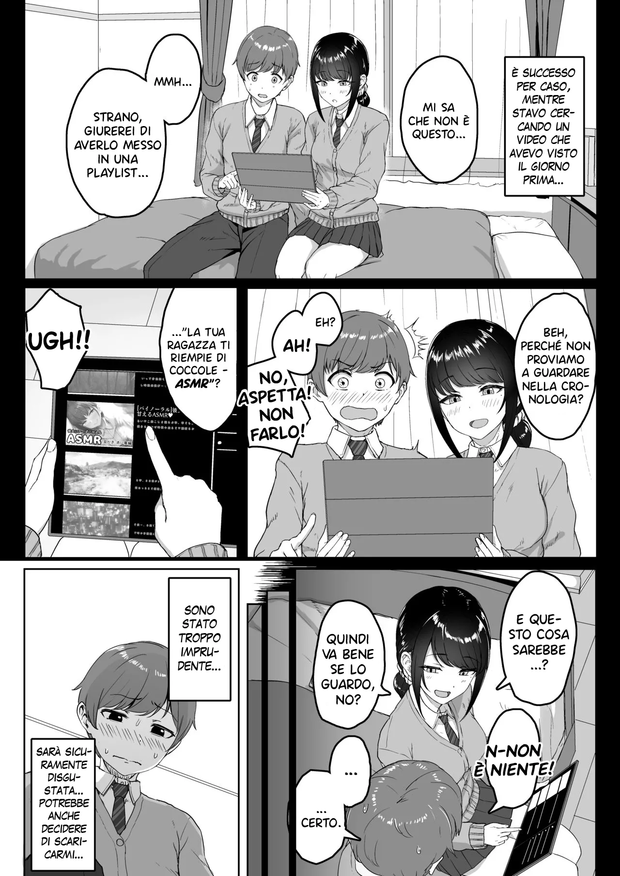 [Aoi Dennou (Aoi Tiduru)] Kouhai Kanojo ni ASMR Kiiteru no ga Baremashita | La mia giovane ragazza mi becca ad ascoltare video ASMR [Italian] [Hentai Fantasy] изображение № 3