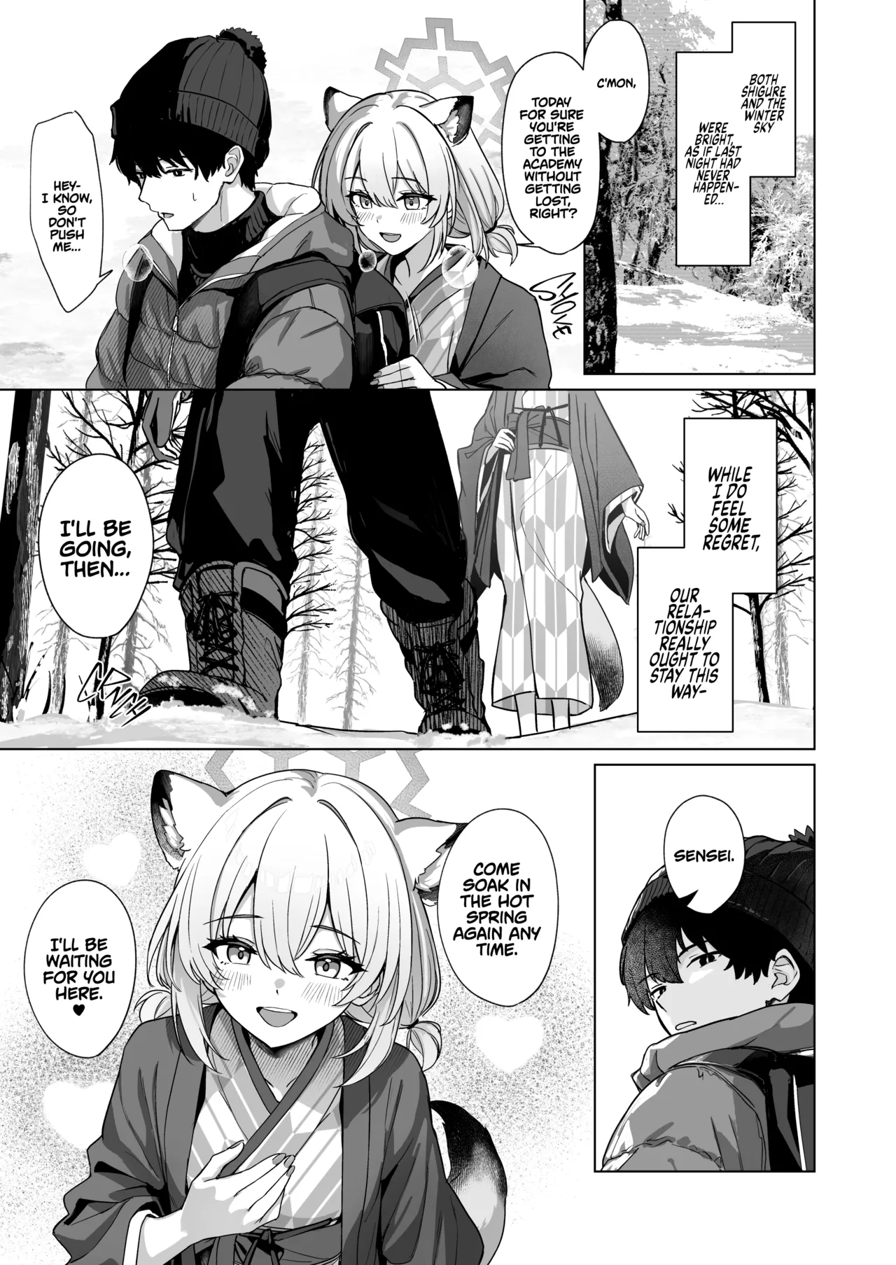 [BINZOKO (Shinomi)] Shigure wa Yuki o Torakashite | The Autumn Rain Melts The Snow (Blue Archive) [English] [Douzo Lad Translations + The White Line] [Digital] [Decensored] 画像番号 24