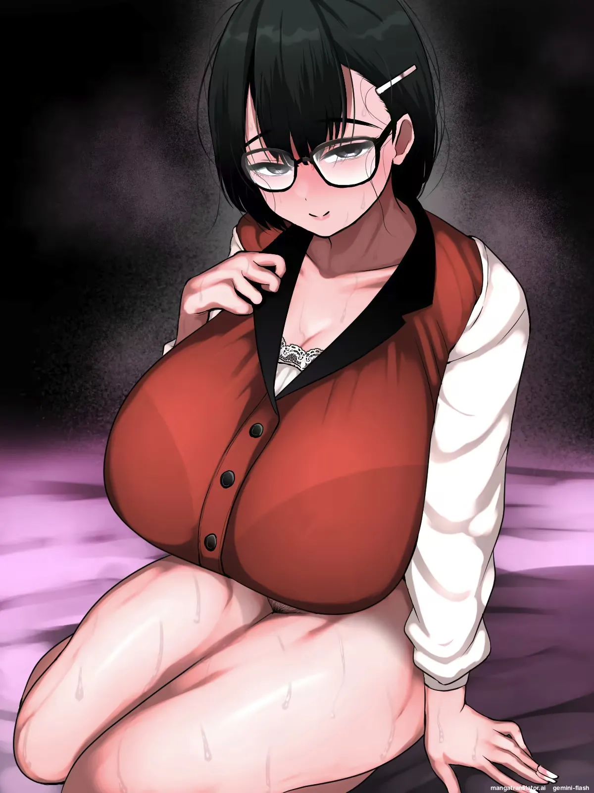 ネットで知り合った地味眼鏡爆乳とお友達交尾しちゃう話 numero di immagine  1