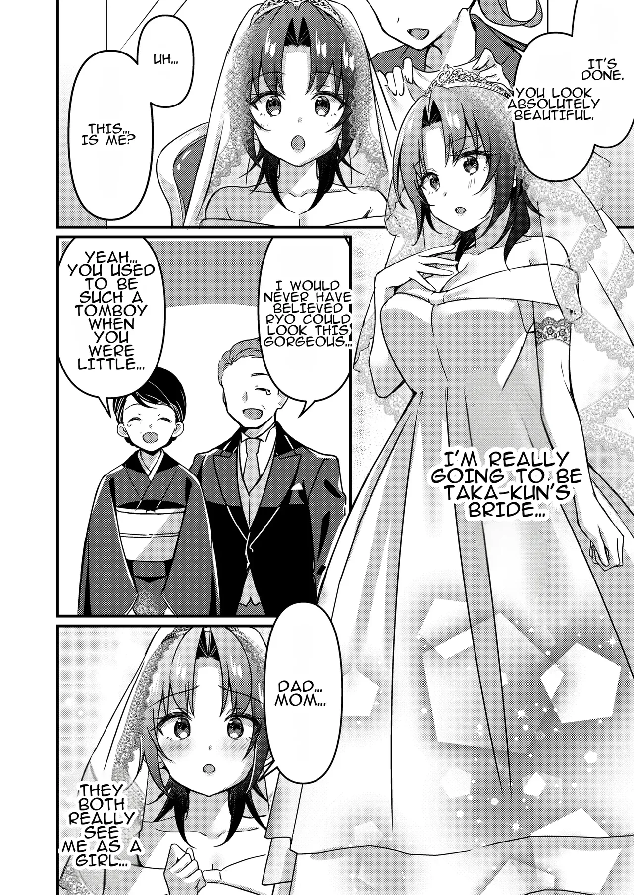 [TSF no F (NOMU)] Jinsei Kaihen Appli de Barairo no Hibi! ~Boku♂ wa Shiawase na Hanayome♀~ | A Life-Changing App Brings Rosy Days! ~I♂ Am a Happy Bride♀~ numero di immagine  15