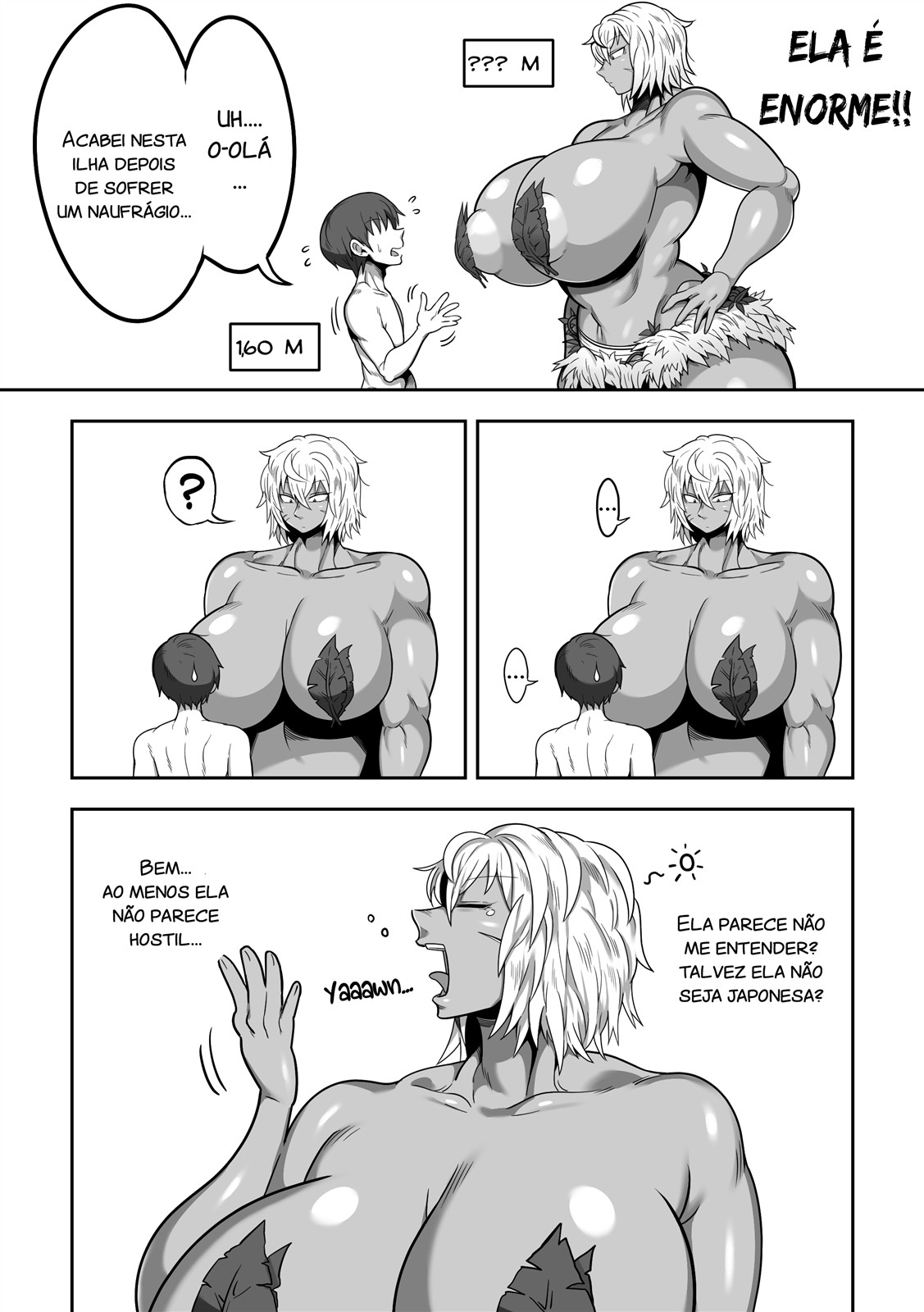 [Cranky-ya (Cranky)] Mujintou de Dekashiri Muchimuchi Amazon-san to Asedaku SEX | Sexo quente e suado com uma amazona gostosa de bunda grande em uma ilha deserta [Portuguese-BR] 图片编号 5