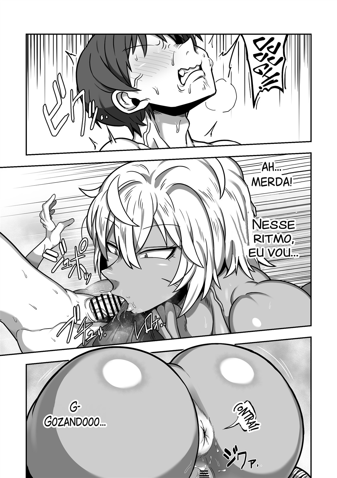 [Cranky-ya (Cranky)] Mujintou de Dekashiri Muchimuchi Amazon-san to Asedaku SEX | Sexo quente e suado com uma amazona gostosa de bunda grande em uma ilha deserta [Portuguese-BR] 图片编号 14