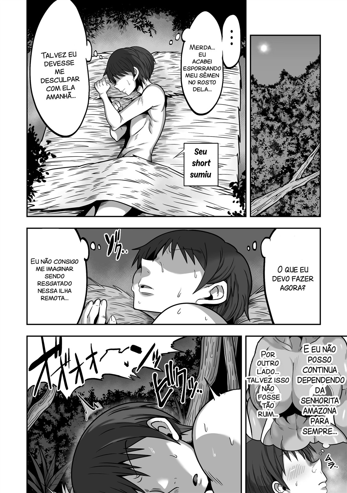 [Cranky-ya (Cranky)] Mujintou de Dekashiri Muchimuchi Amazon-san to Asedaku SEX | Sexo quente e suado com uma amazona gostosa de bunda grande em uma ilha deserta [Portuguese-BR] 图片编号 17