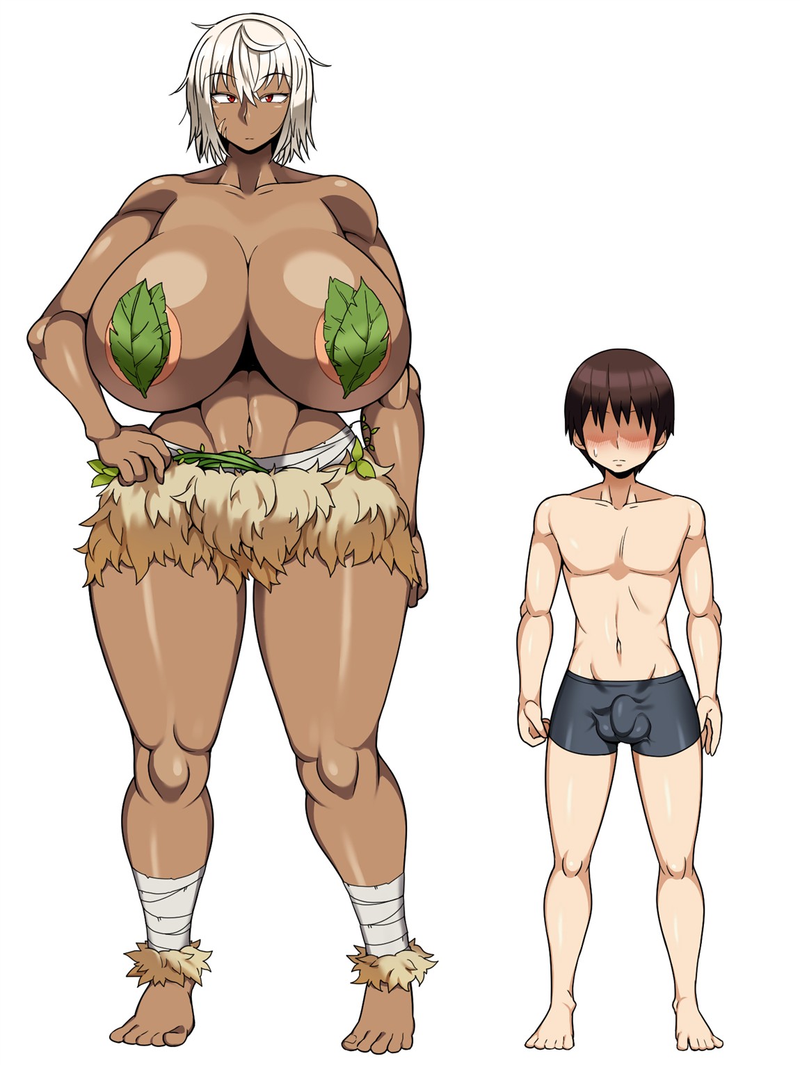 [Cranky-ya (Cranky)] Mujintou de Dekashiri Muchimuchi Amazon-san to Asedaku SEX | Sexo quente e suado com uma amazona gostosa de bunda grande em uma ilha deserta [Portuguese-BR] 图片编号 49