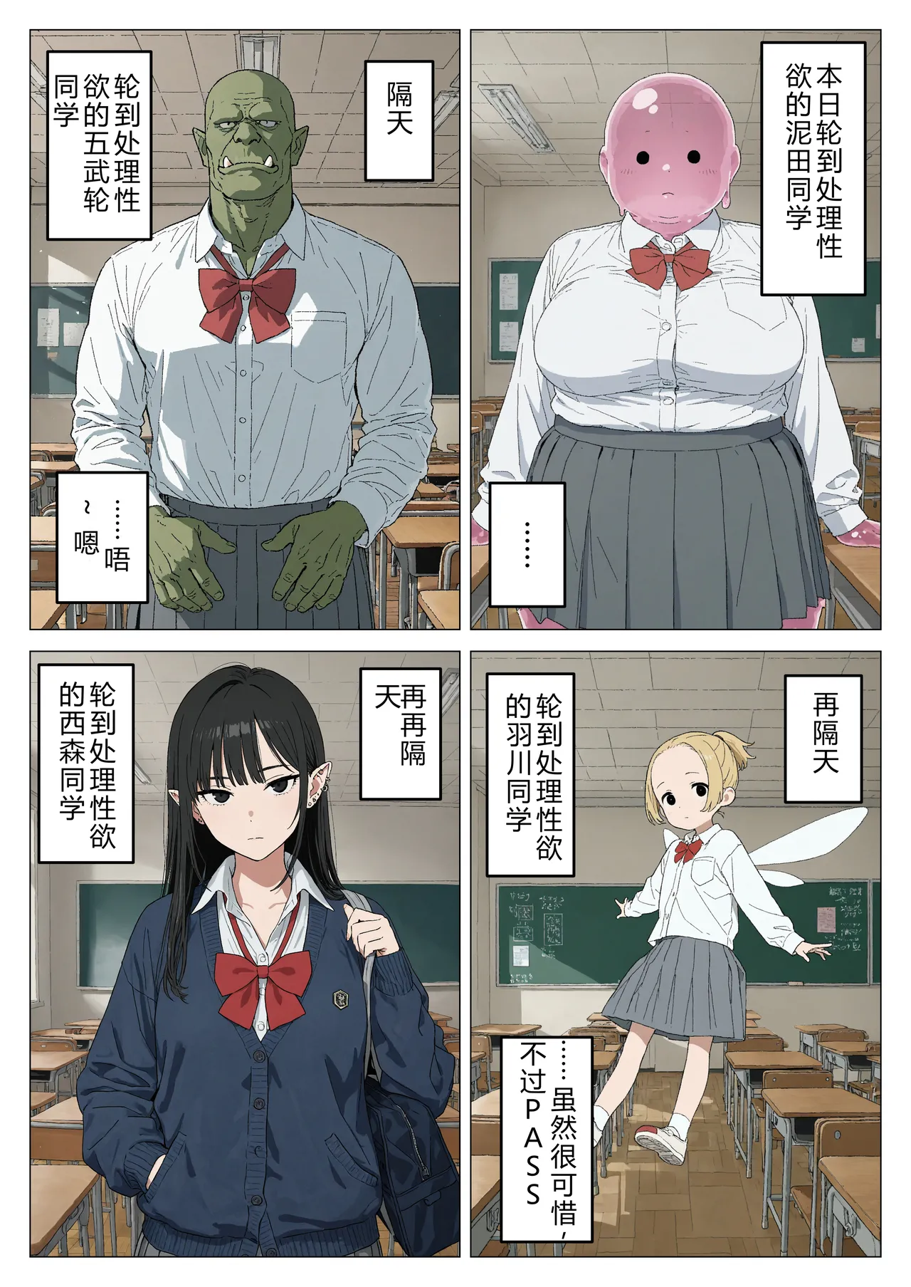 [Minuki Creating Machine] Boku no seiyoku shori-gakari ni, kurokami gyaruerufu ga ninmei sa reta hanashi [Chinese] [AI翻译+人工润色] [AI去码] image number 35