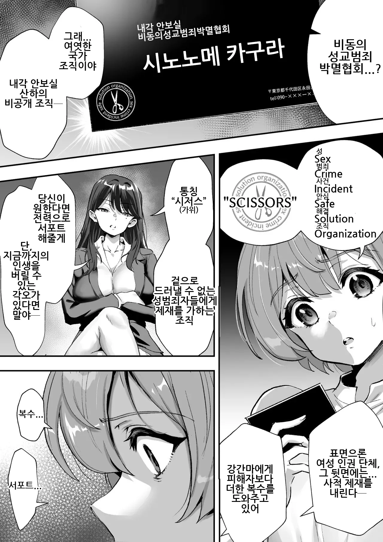 [Muramura Murason (Agarie Hibiki)] Scissors ~Fudoui Seikou Hanzai Bokumetsu Kyoukai. Shinonome Kagura~｜시저스 ~비동의성교범죄박멸협회. 시노노메 카구라~ [Korean] 이미지 번호 13