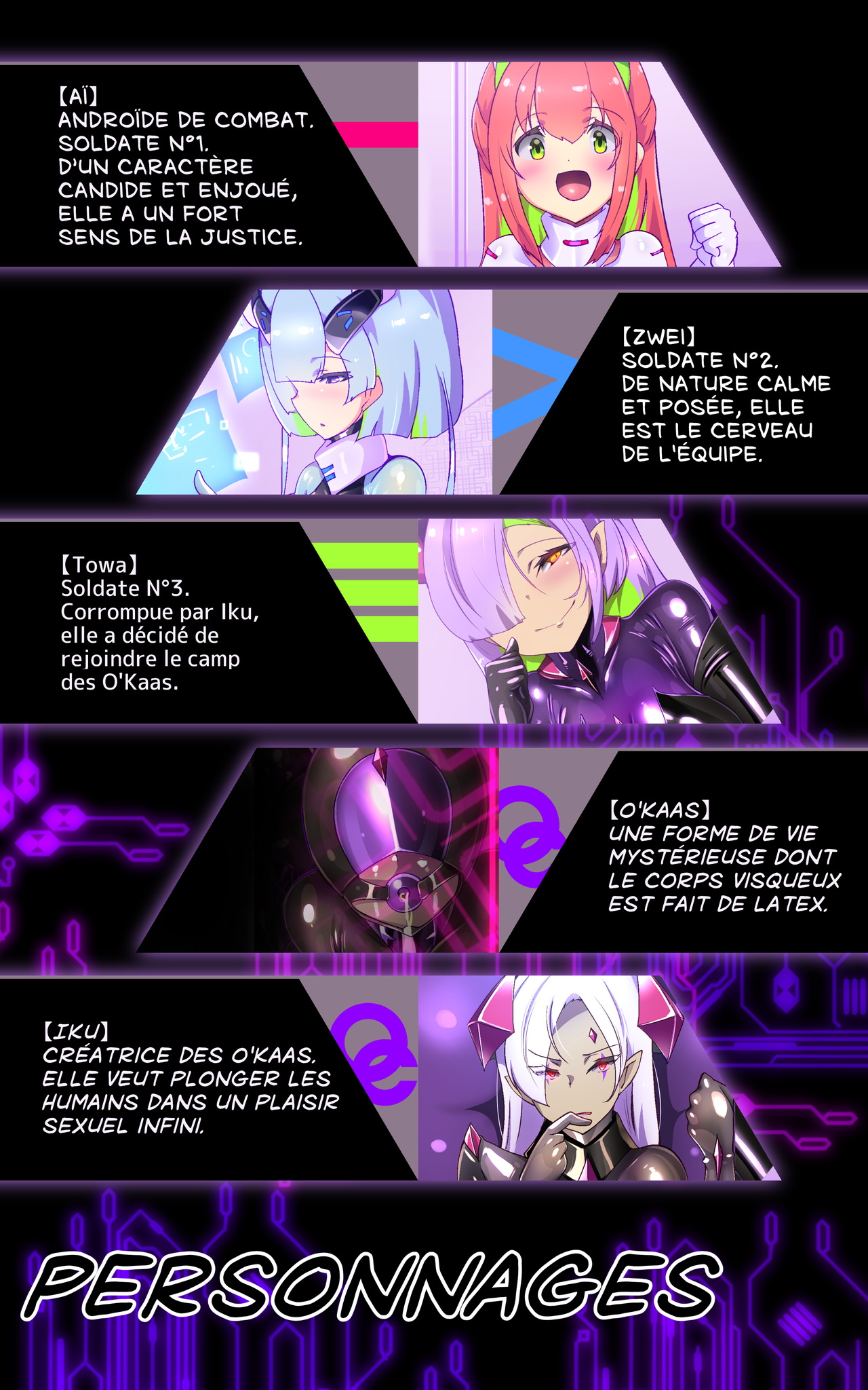 [Yaseuma Lo-Ru (Netsuki no Yoto, Bungo Meibutsu Dangojiru Teishoku)] Majime na Tensei Nyotaika Android ga Kairaku-zeme no Hate ni Bakunyuu Akuochi Suru Manga ~Purikketsuana Zwei~ [French] image number 4