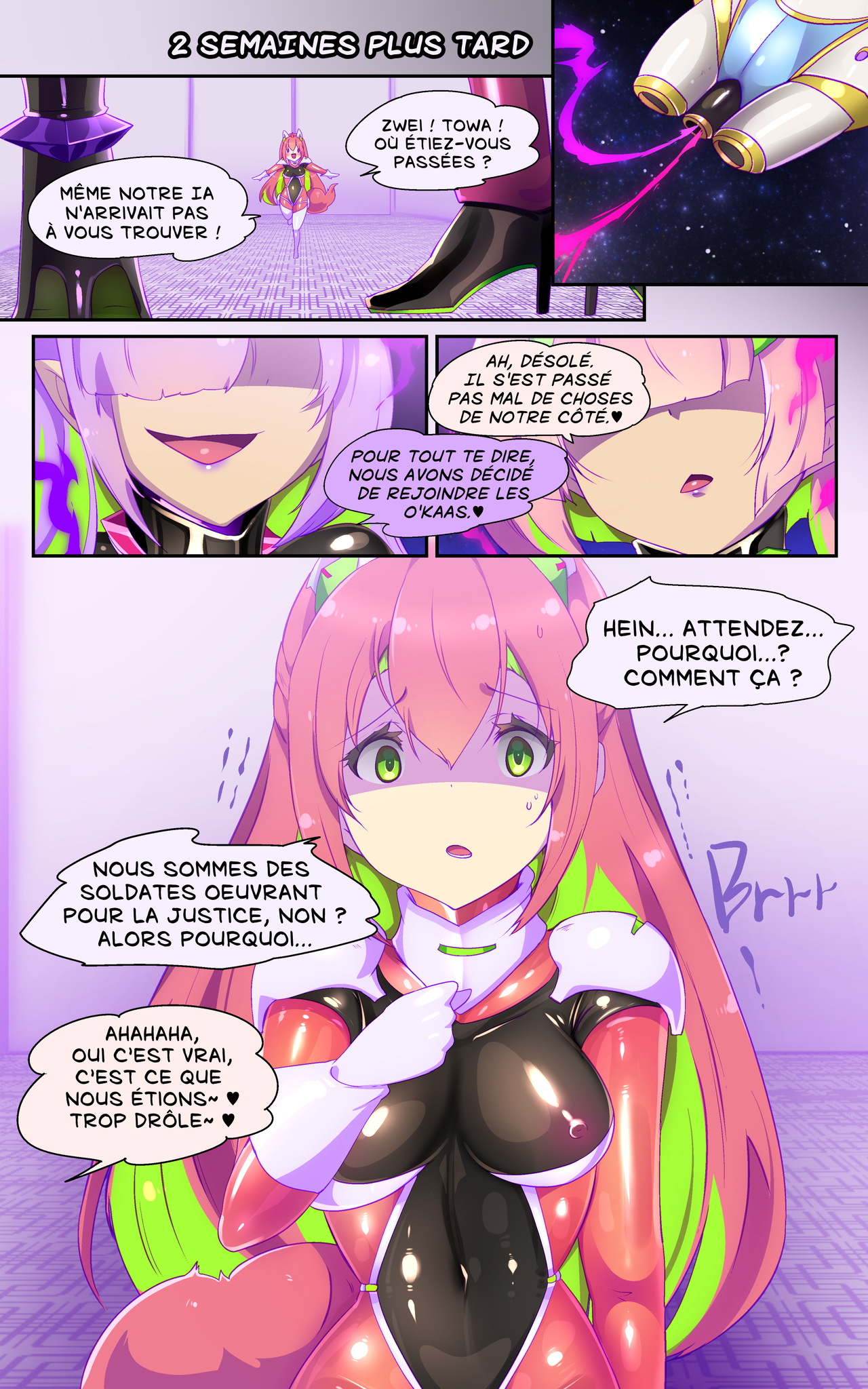 [Yaseuma Lo-Ru (Netsuki no Yoto, Bungo Meibutsu Dangojiru Teishoku)] Majime na Tensei Nyotaika Android ga Kairaku-zeme no Hate ni Bakunyuu Akuochi Suru Manga ~Purikketsuana Zwei~ [French] image number 39