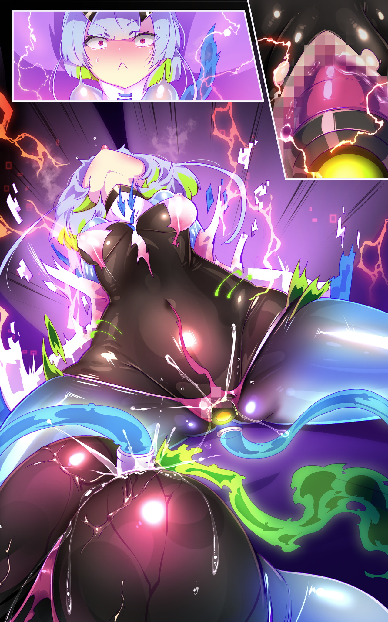 [Yaseuma Lo-Ru (Netsuki no Yoto, Bungo Meibutsu Dangojiru Teishoku)] Majime na Tensei Nyotaika Android ga Kairaku-zeme no Hate ni Bakunyuu Akuochi Suru Manga ~Purikketsuana Zwei~ [French] image number 54