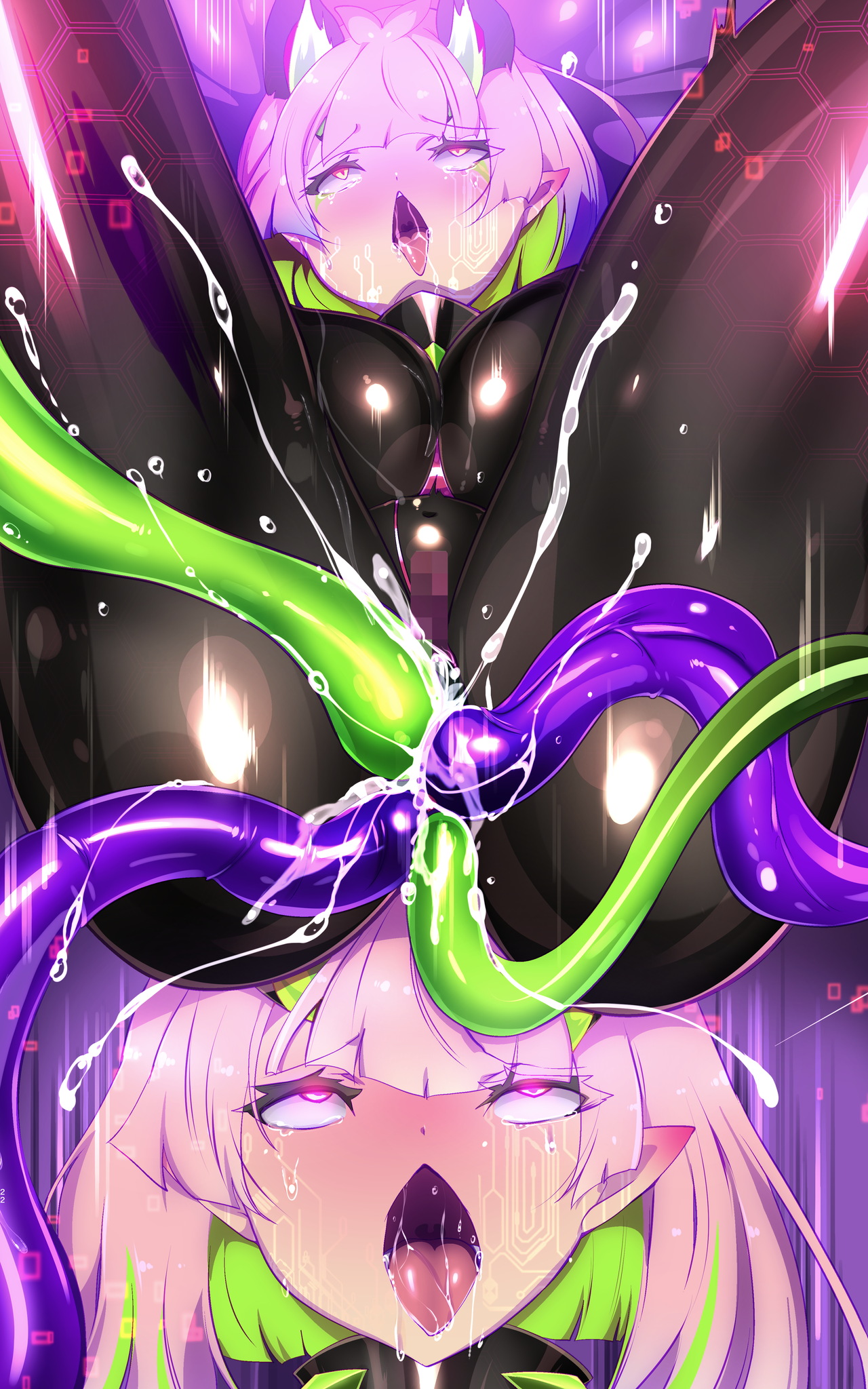 [Yaseuma Lo-Ru (Netsuki no Yoto, Bungo Meibutsu Dangojiru Teishoku)] Majime na Tensei Nyotaika Android ga Kairaku-zeme no Hate ni Bakunyuu Akuochi Suru Manga ~Purikketsuana Zwei~ [French] image number 68