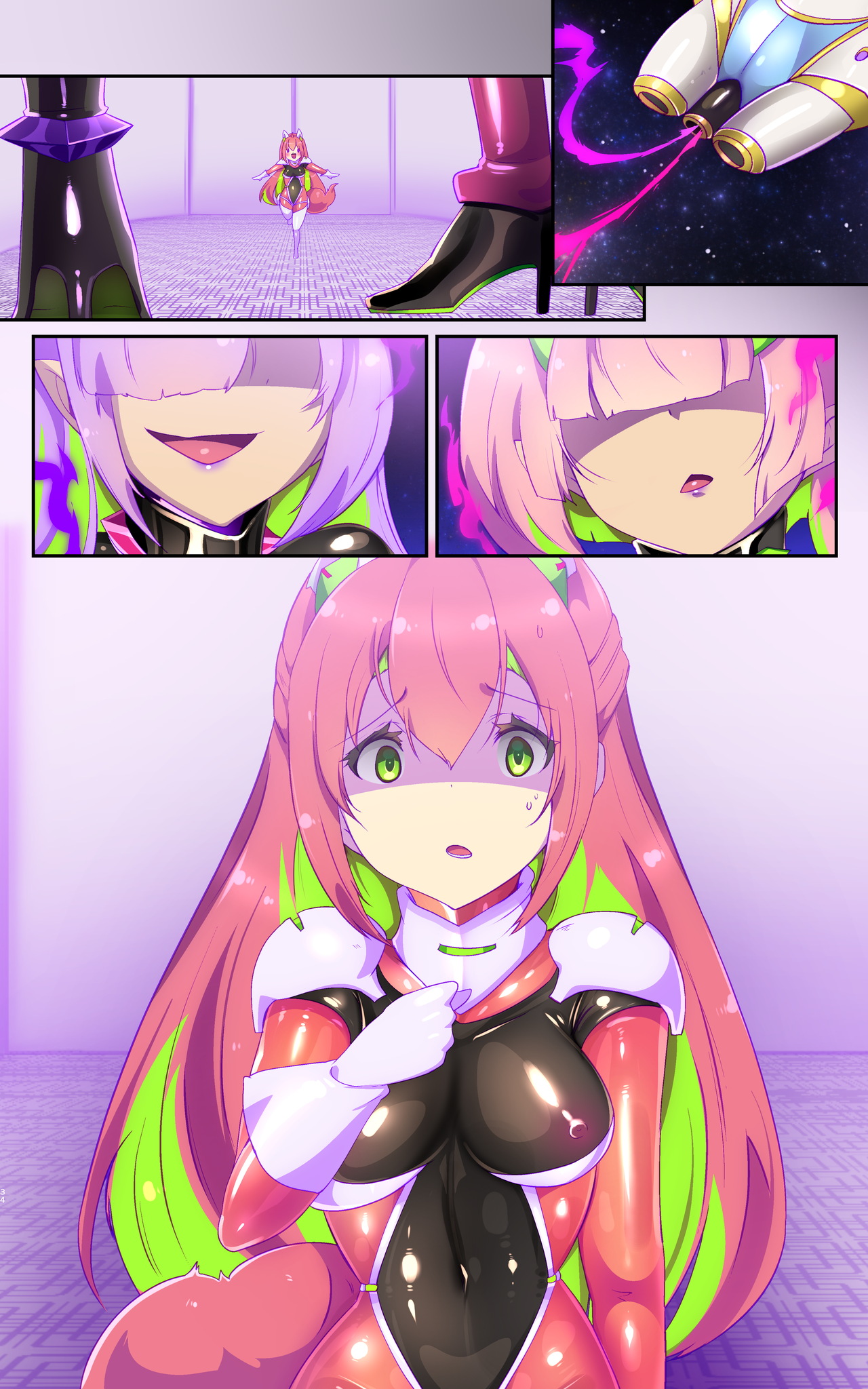 [Yaseuma Lo-Ru (Netsuki no Yoto, Bungo Meibutsu Dangojiru Teishoku)] Majime na Tensei Nyotaika Android ga Kairaku-zeme no Hate ni Bakunyuu Akuochi Suru Manga ~Purikketsuana Zwei~ [French] image number 80