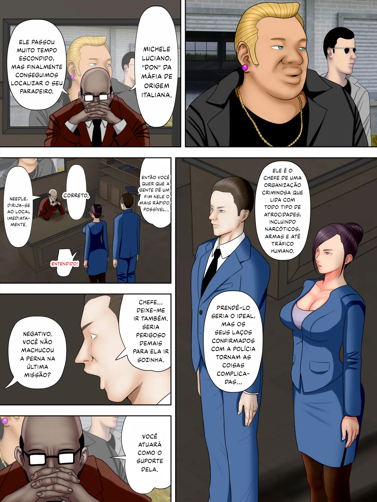 [Minazuki Mikka] Hitozuma Spy to Mafia no Musuko 1 ~Kuro Gal Keisatsukan Hen~ | A Esposa Espiã e o Filho do Mafioso 1 [Portuguese-BR] [LeG0sHi] image number 8