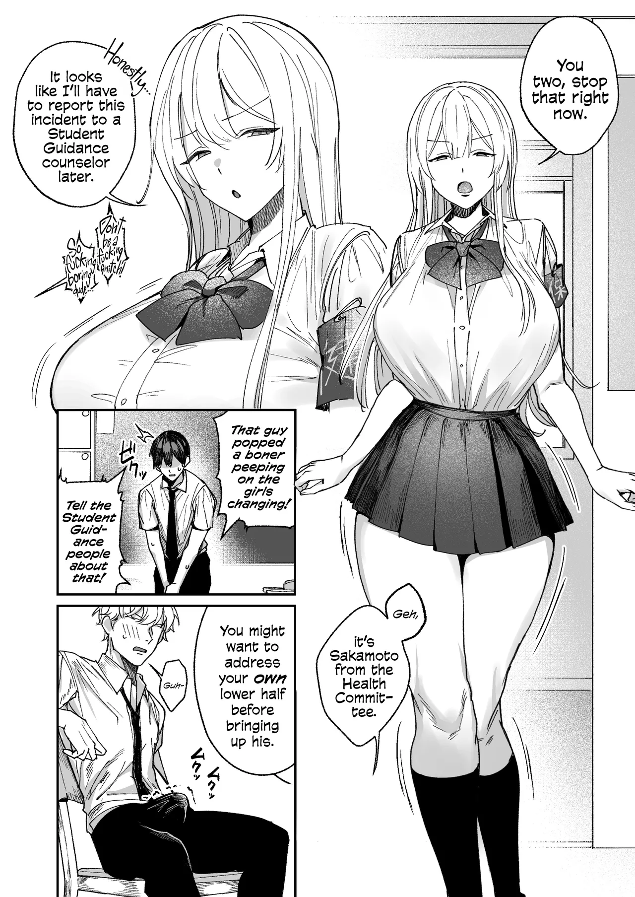 [Getsumatsu (Shuumatsu)] That Playful Health Committee Member Is Weirdly Kind | Seiso-kei Hoken Iin wa Ijou ni Yasashii [English] [Cookie Cruncher] numero di immagine  3