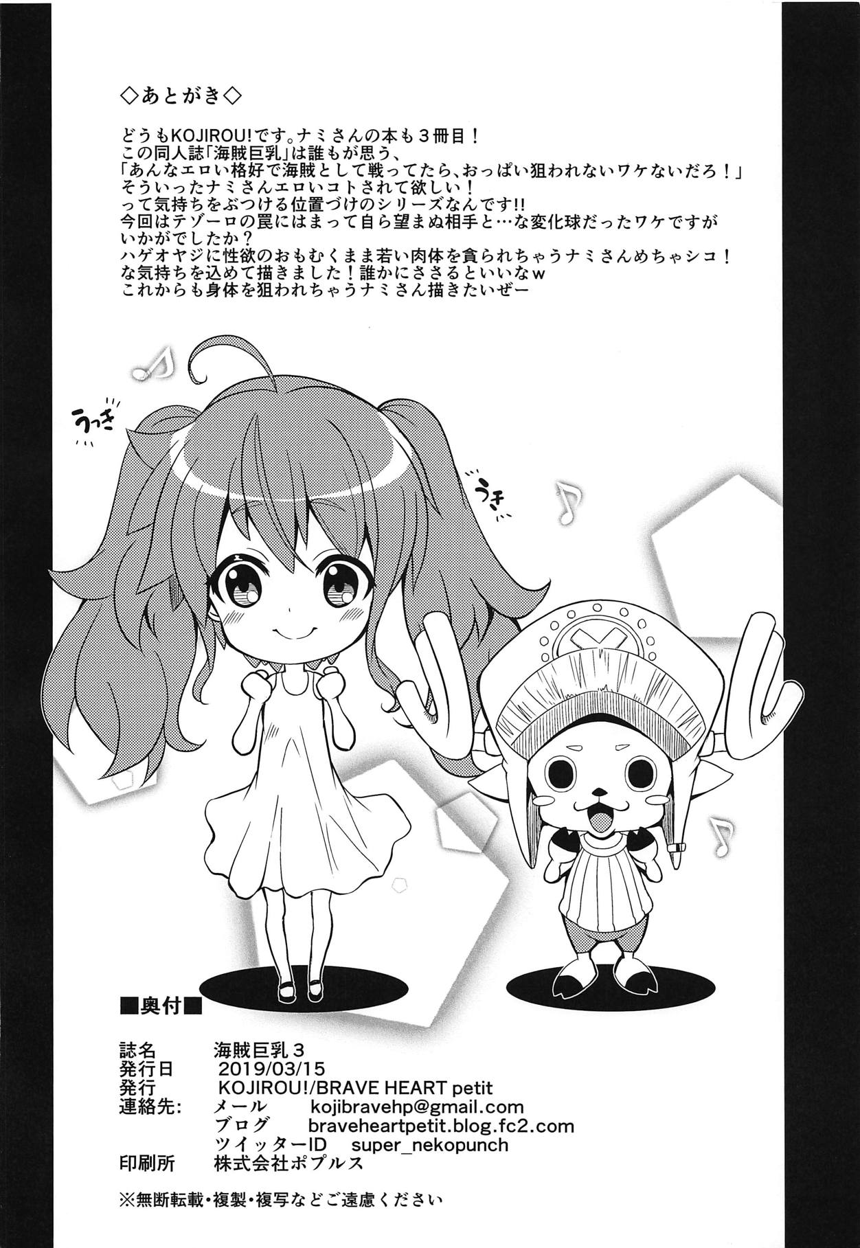 [BRAVE HEART petit (KOJIROU!)] Kaizoku Kyonyuu 3 (One Piece) [Chinese] [菓子铺汉化] Bildnummer 25