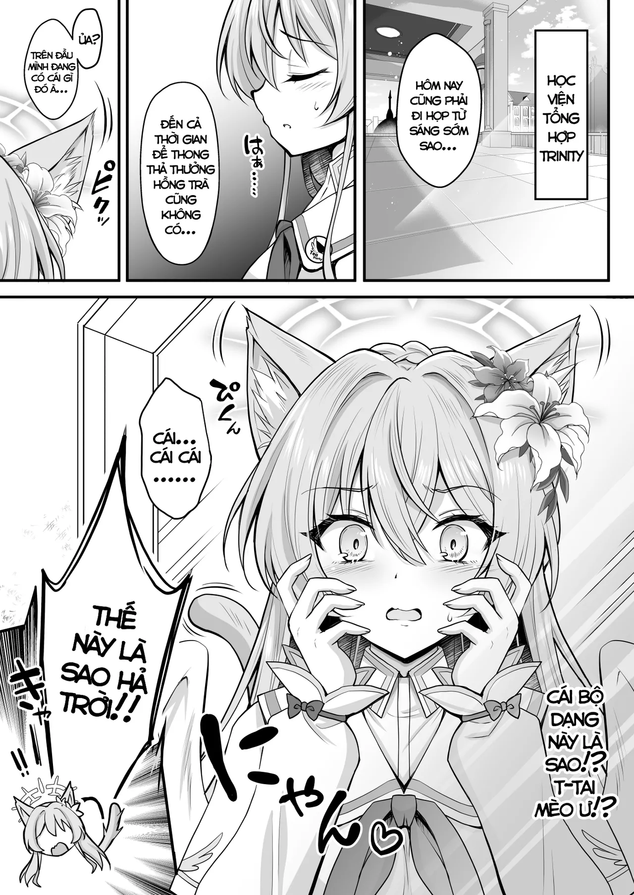 [Ohoshisamado (GEKO)] Nekomimi ga Haeta Nagisa-sama no Hatsujouki ga Taihen desu - Nguy To! Nagisa-sama Mọc Tai Mèo Trong Kì Phát Tình Rồi  (Blue Archive) [Digital] 4eme image