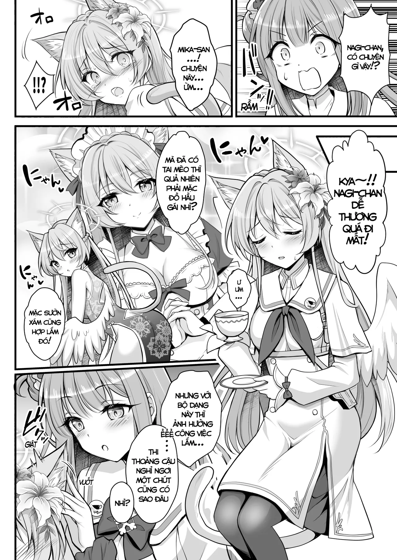 [Ohoshisamado (GEKO)] Nekomimi ga Haeta Nagisa-sama no Hatsujouki ga Taihen desu - Nguy To! Nagisa-sama Mọc Tai Mèo Trong Kì Phát Tình Rồi  (Blue Archive) [Digital] 5eme image