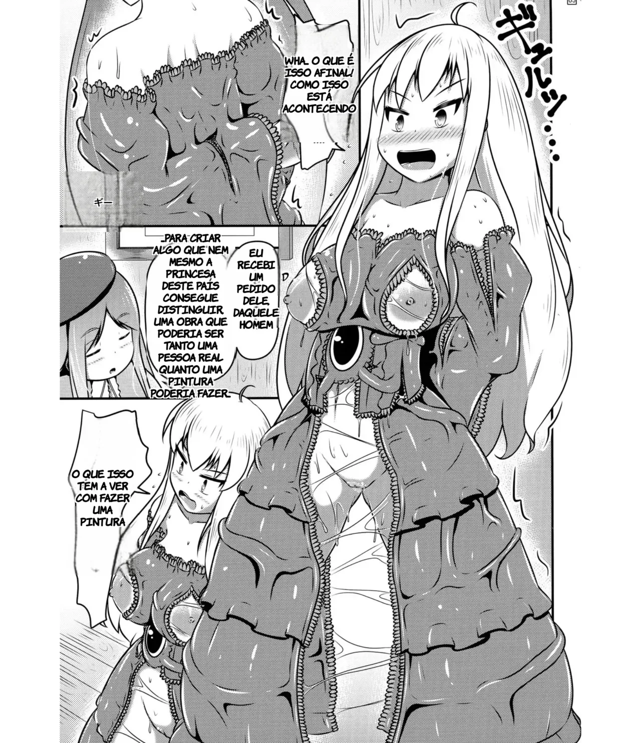 (C95) [Shiroi Shinoshino (Shinoda Kazuhiro)] Ikeru Kaiga ni Sareta Ohime-sama no Naedoko Kitan [Portuguese-BR] (TR-84) Bildnummer 5