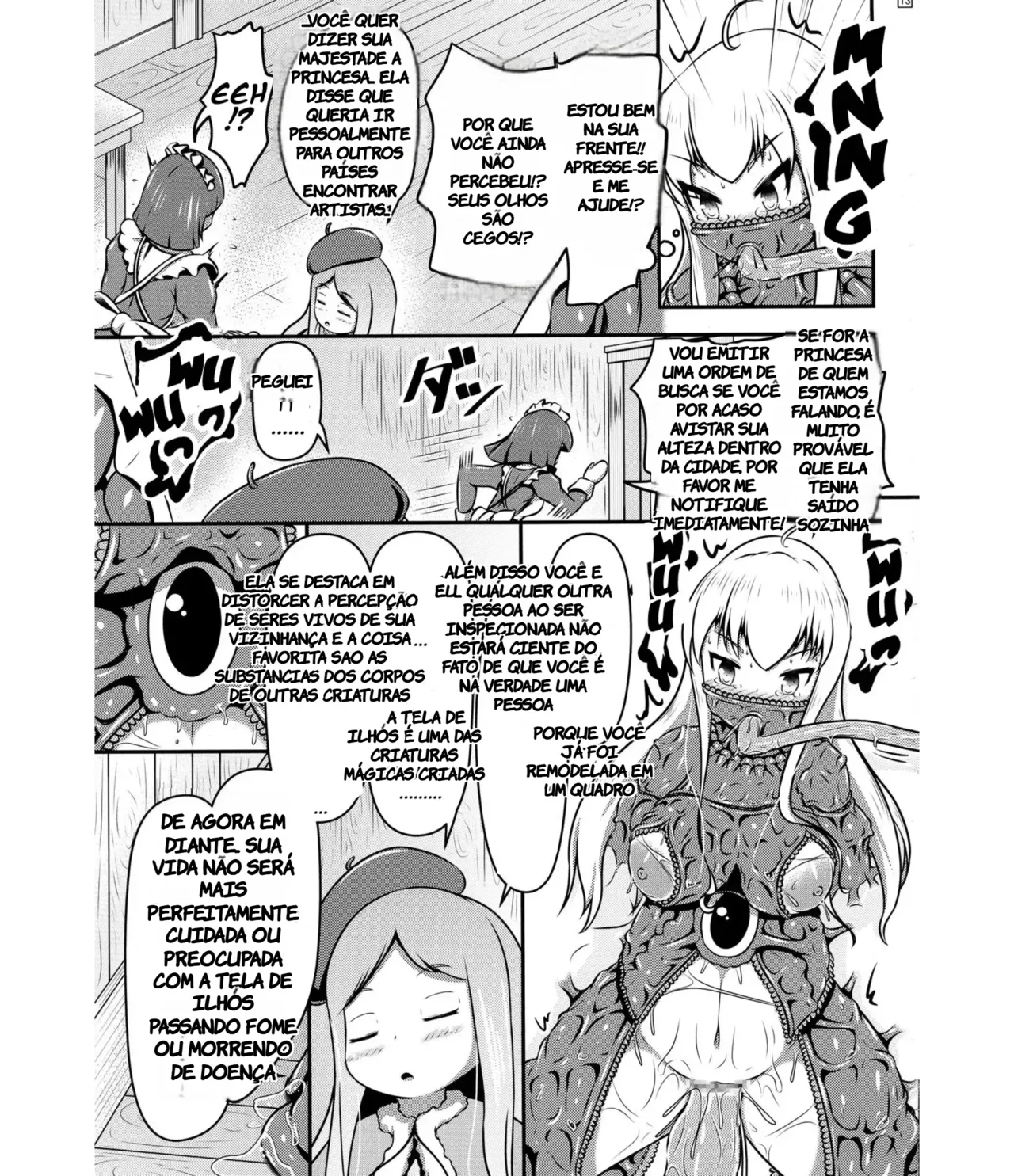 (C95) [Shiroi Shinoshino (Shinoda Kazuhiro)] Ikeru Kaiga ni Sareta Ohime-sama no Naedoko Kitan [Portuguese-BR] (TR-84) Bildnummer 13