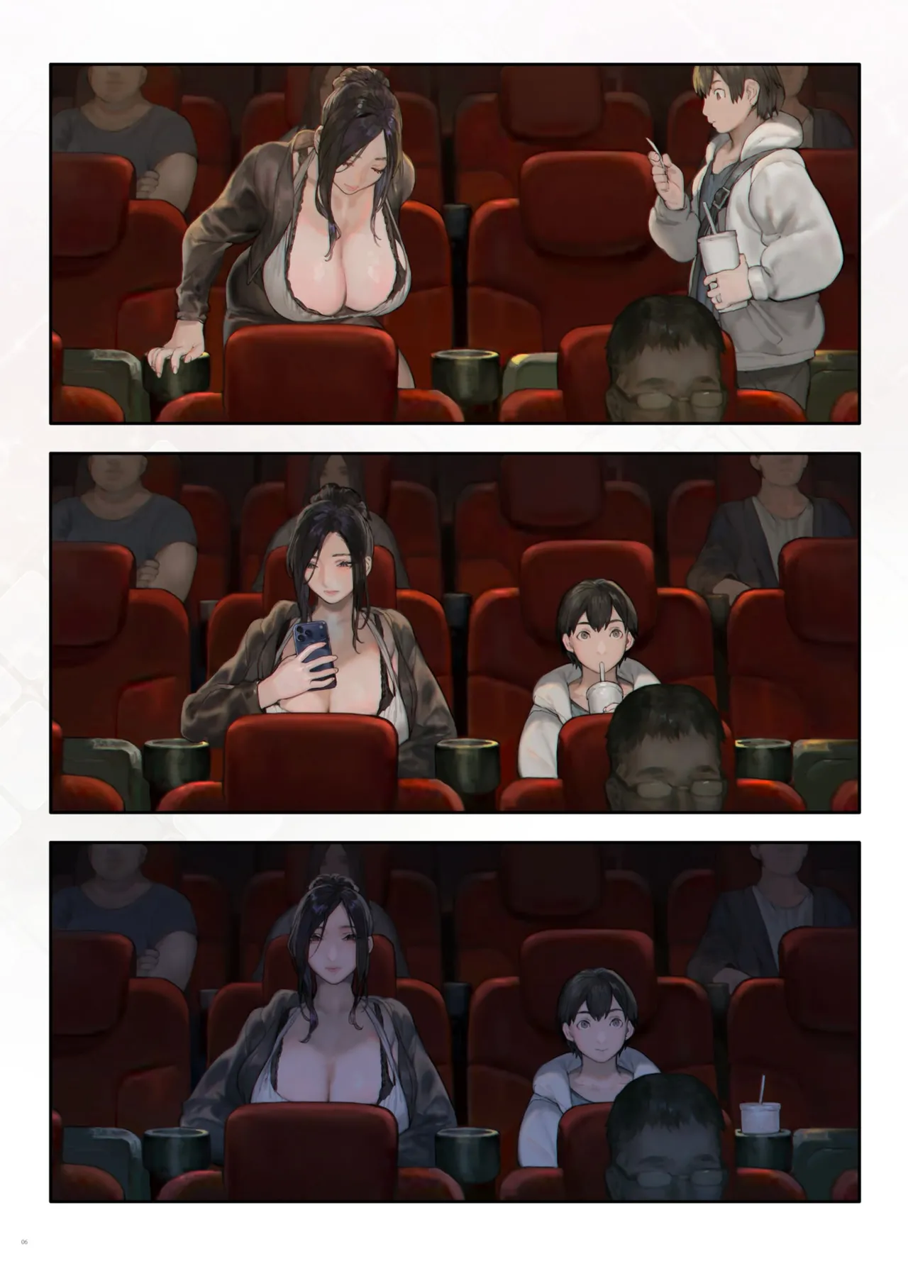 [COMEX (Aoin)] Gokinjo no Oku-san Eigakan Itte Eiga o Minai | La esposa de mi vecino va al cine, pero no para ver películas [Spanish] [Mister Nugget] [Digital] numero di immagine  5