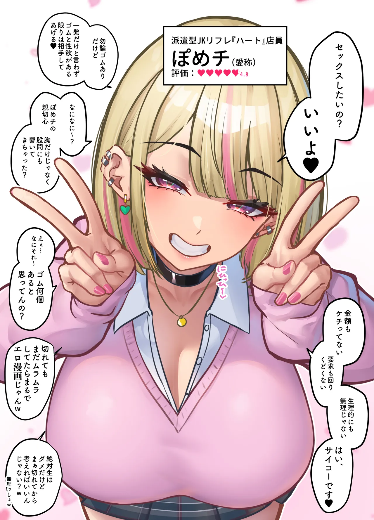 [ニーチェ (助ッチ)] 本番お願いしたら快諾してくれるリフレギャルJK image number 2