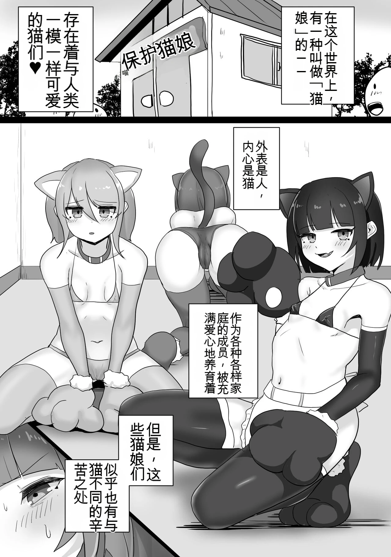 [金塊100kg (あおたそら)] 对不情愿的猫娘不停进行胯部按摩的故事 图片编号 2