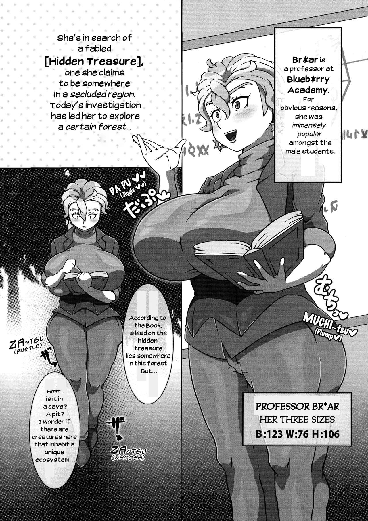 (C104) [R1kyu (R1kyu)] Chounyuu Futanari Briar-sensei to Chounyuu Zeiyu-chan | Super Busty Futanari Professor Briar and Super Busty Carmine (Pokémon Scarlet & Violet) [English] изображение № 3