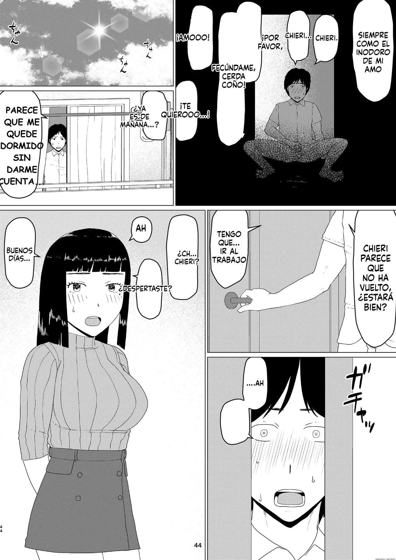 [Jigoku no Nyanko] Chieri-san wa Makerarenai! 2 - Otto Kounin Mansion Kyouyuu Netorase Benki Tsuma Kouhen- [Spanish] изображение № 48